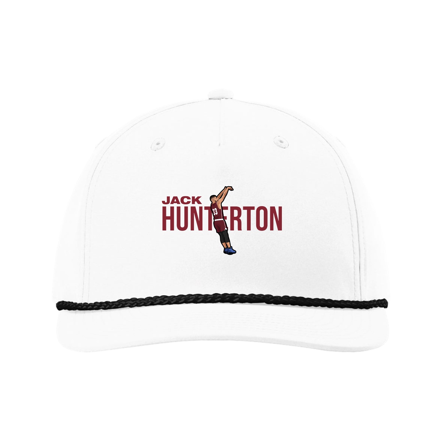 Five-Panel Classic Rope Cap — Player Name in White