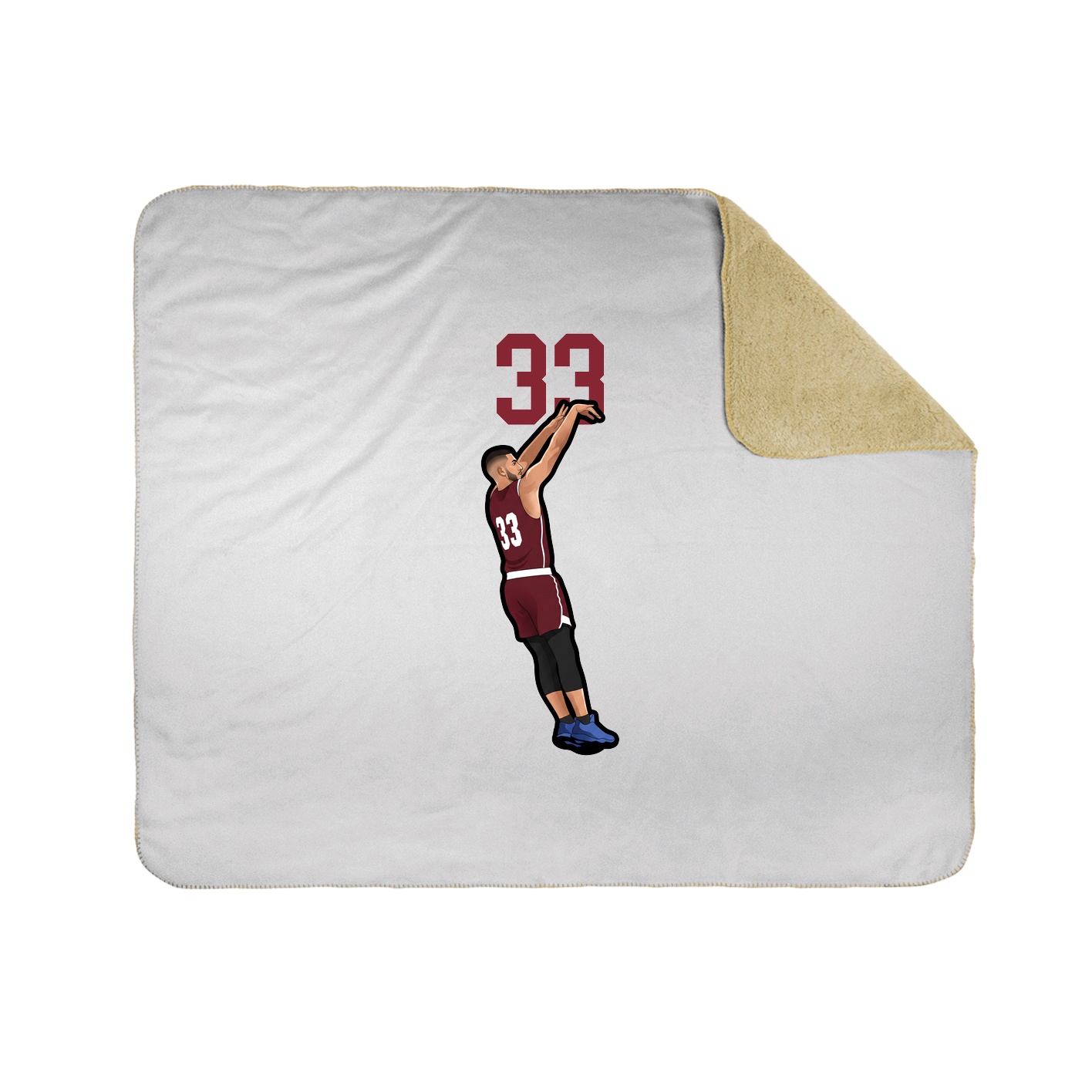 Throw Blanket — Number Top in White