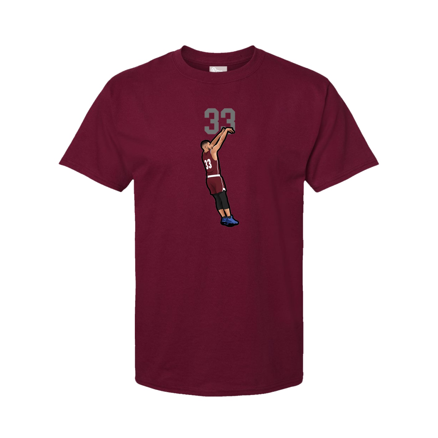 Youth Tee — Number Top in Cardinal
