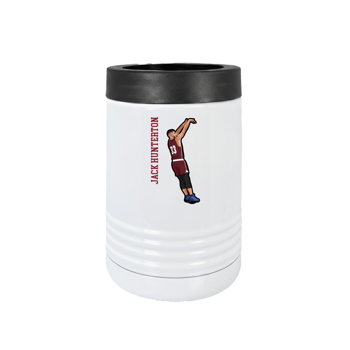 Beverage Holder — Name Vertical in White