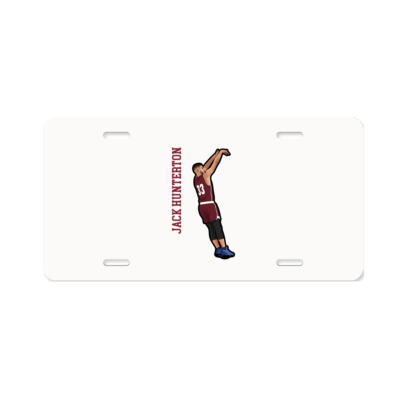 License Plate — Name Vertical in Classic