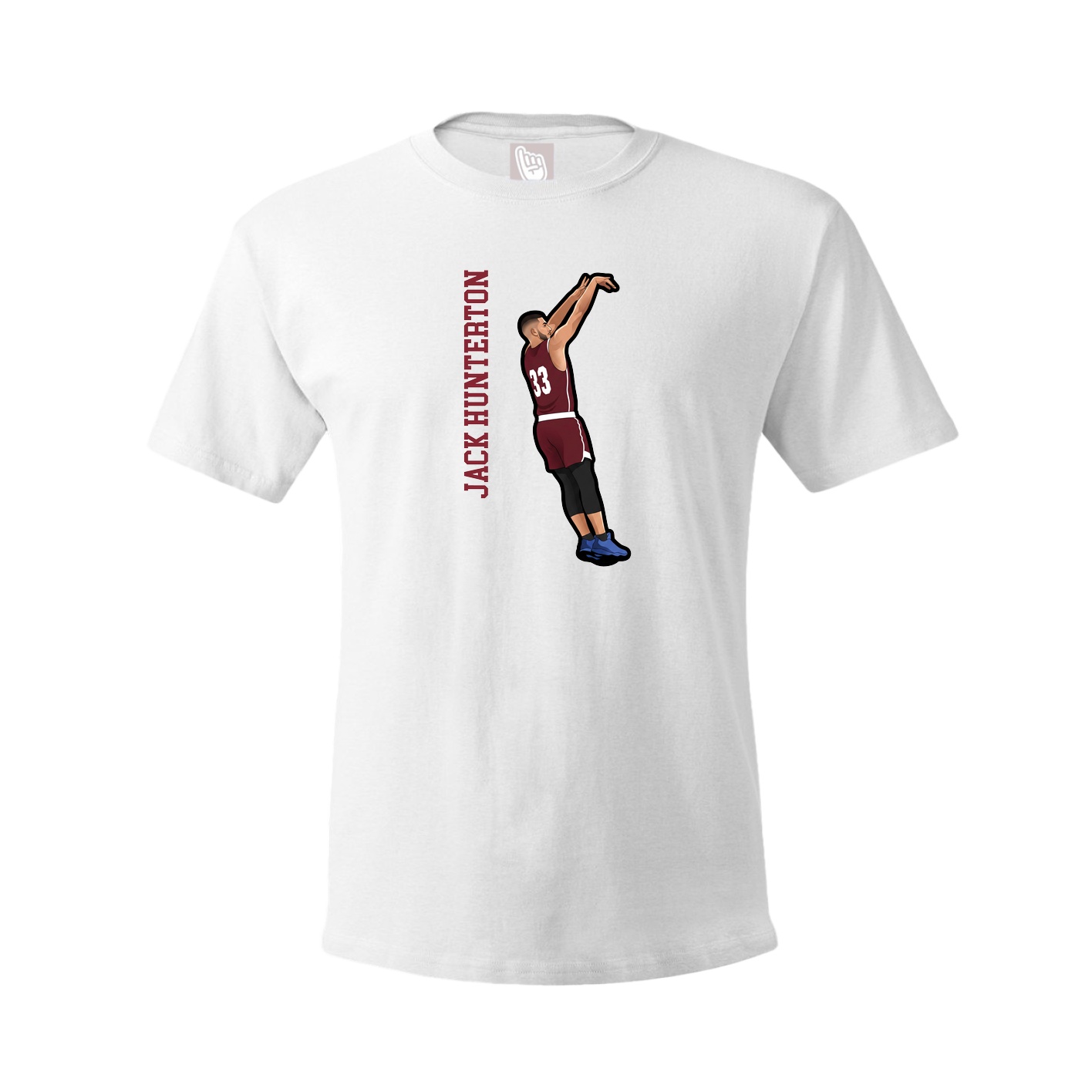 Youth Tee — Name Vertical in White