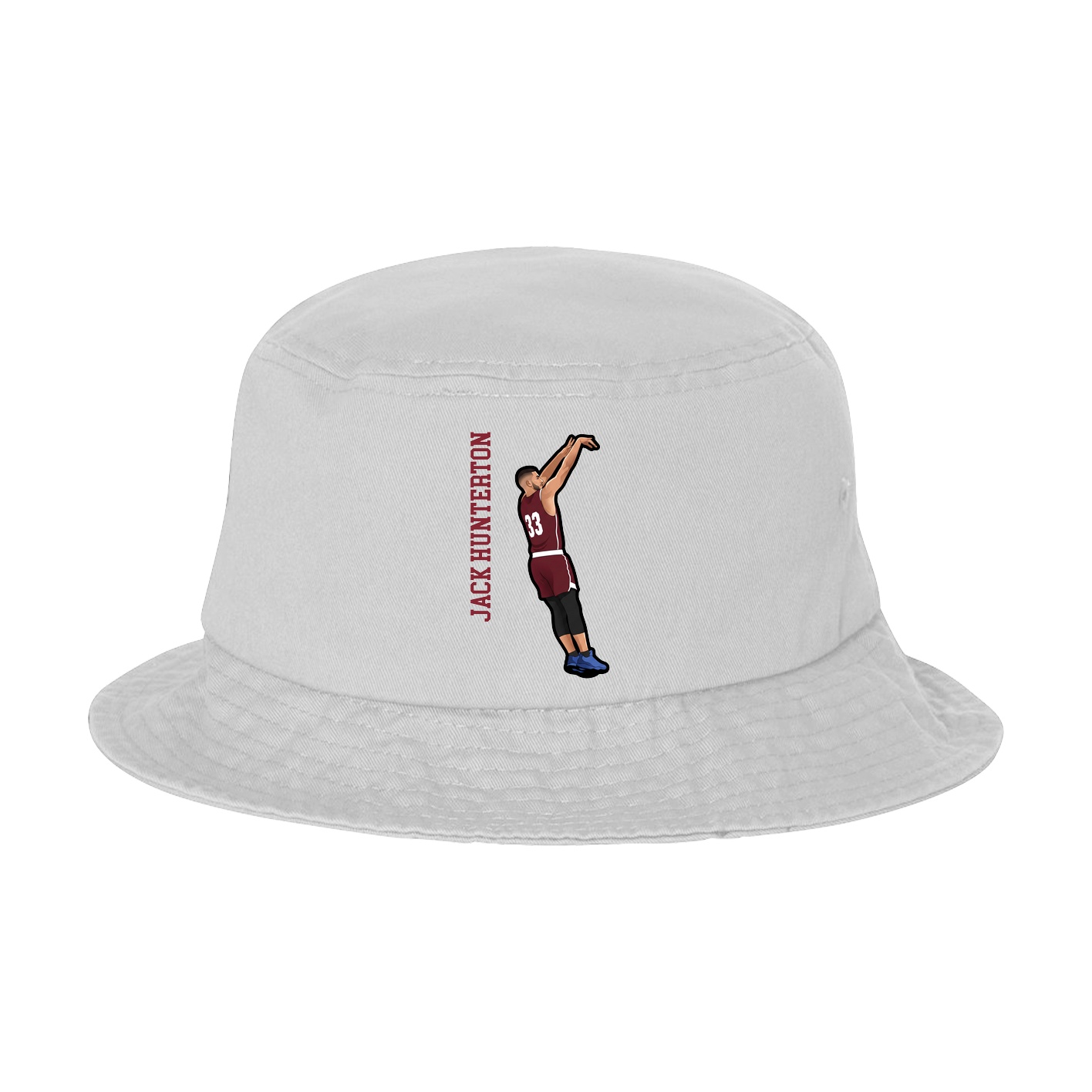 Bucket Cap — Name Vertical in White