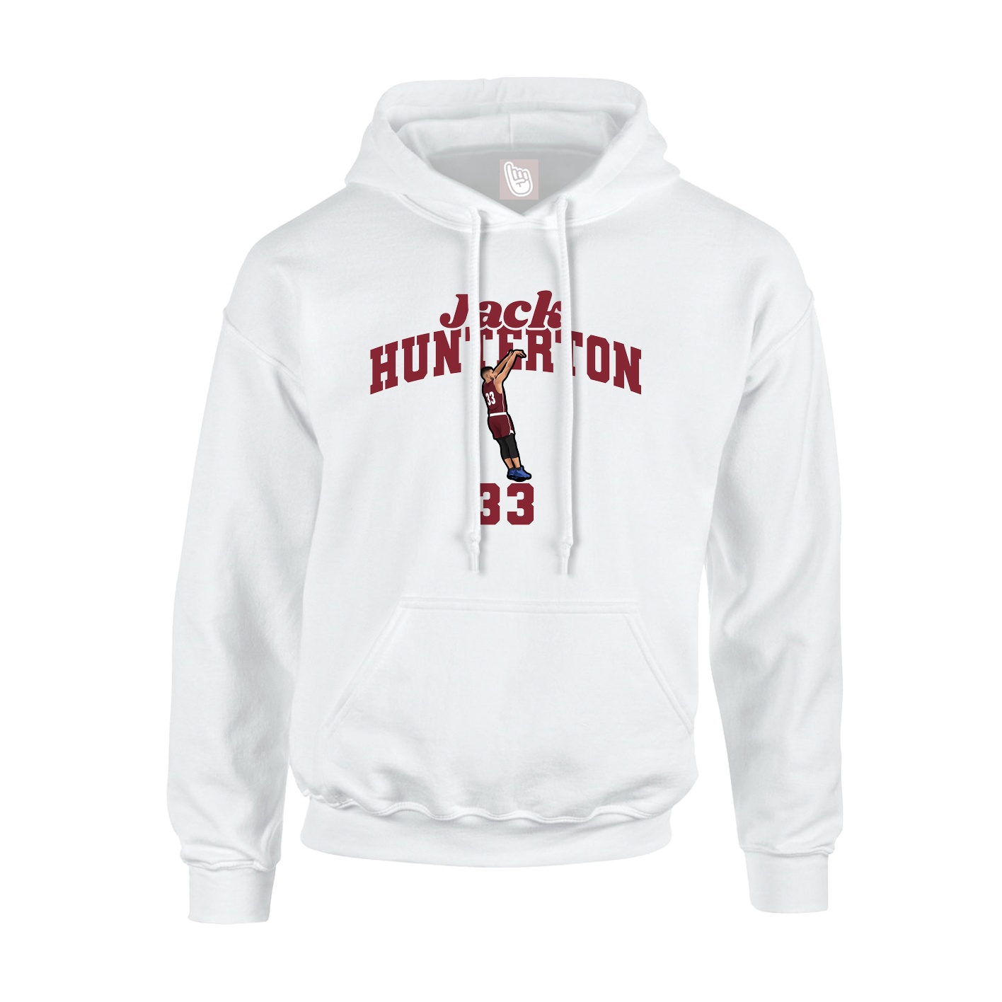 Youth Hoodie — Signature Arch in White