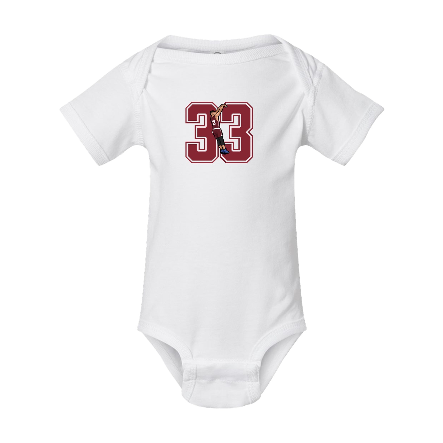 Baby Onesie — Number in White
