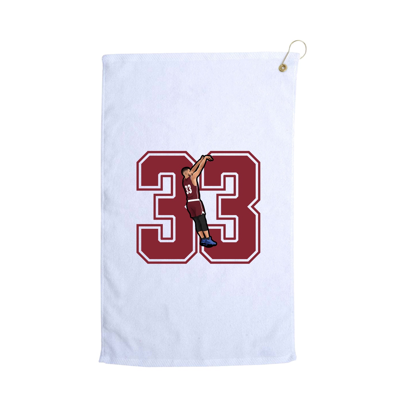 Golf Towel — Number in White