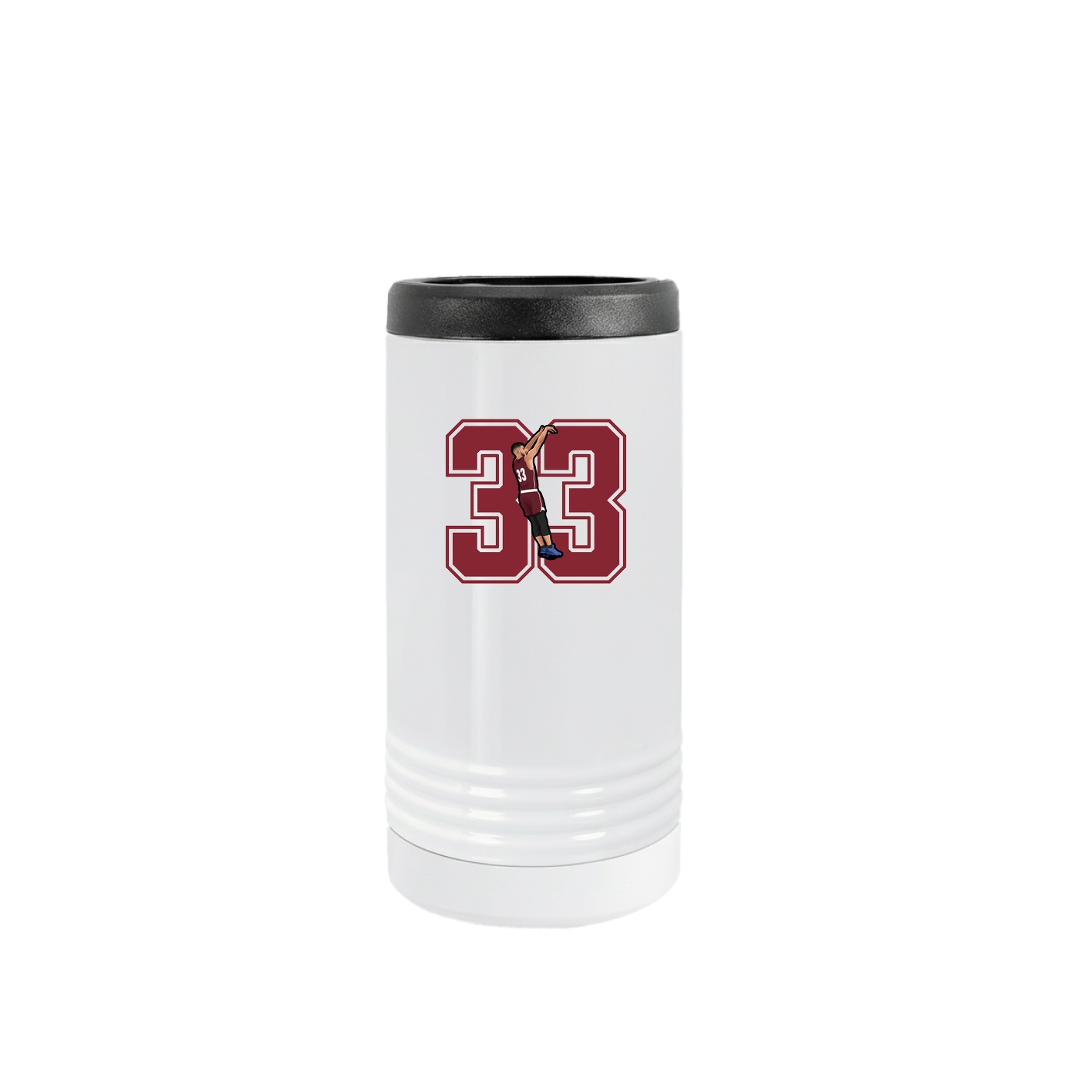 Slim Beverage Holder — Number in White