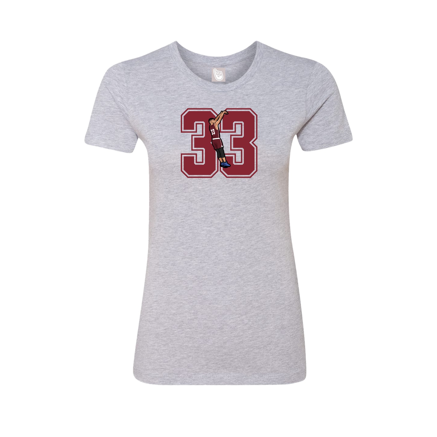 Womens Tee — Number in Grey