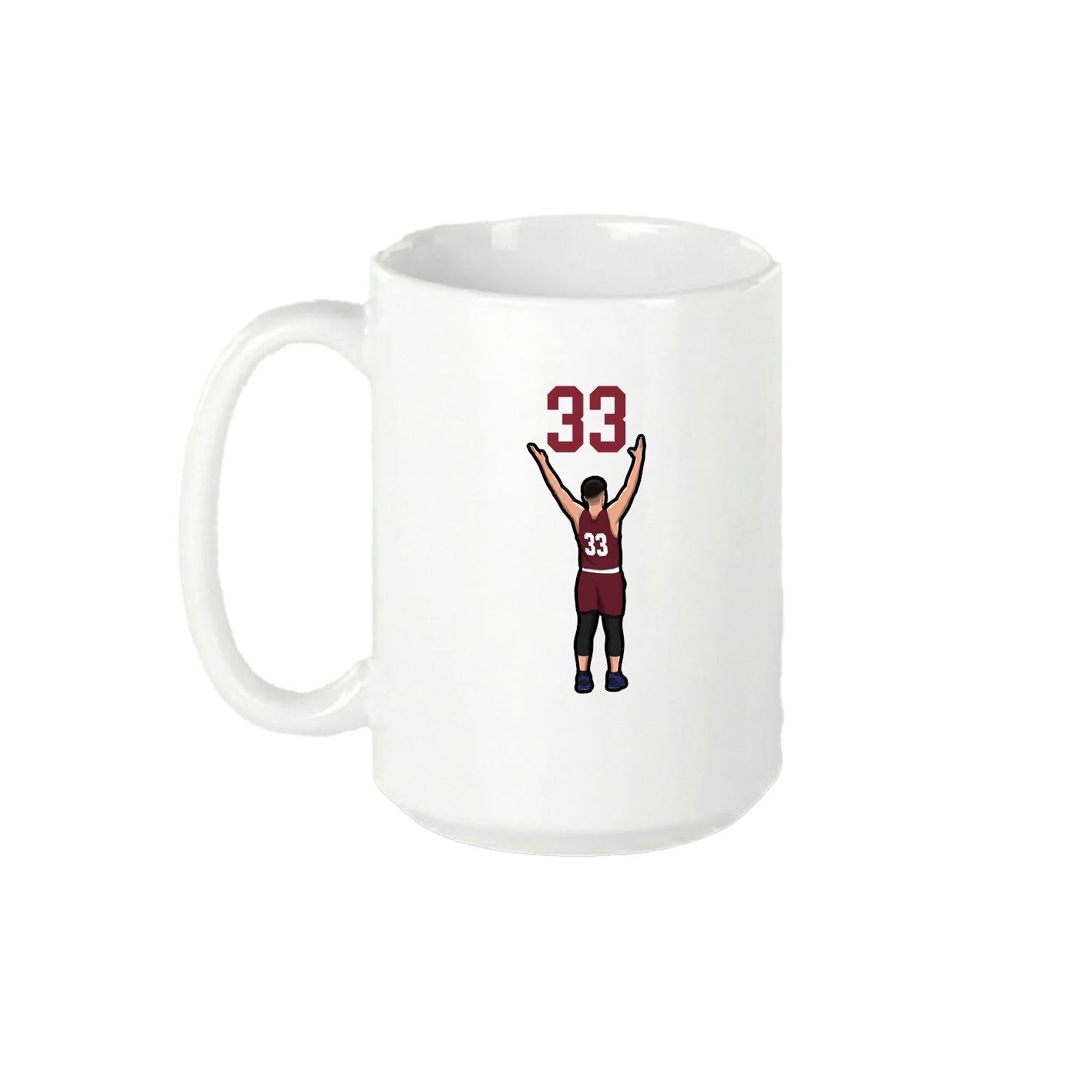 15oz Coffee Mug — Number Top in White