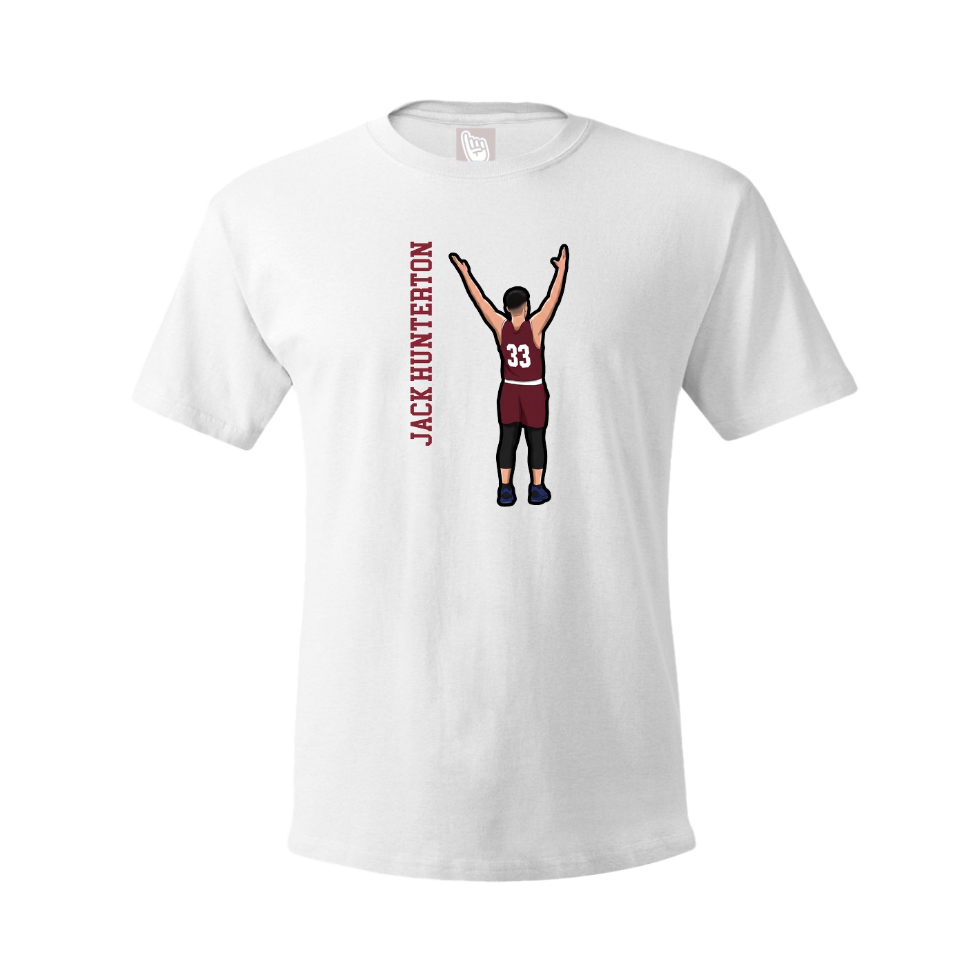 Tee — Name Vertical in White