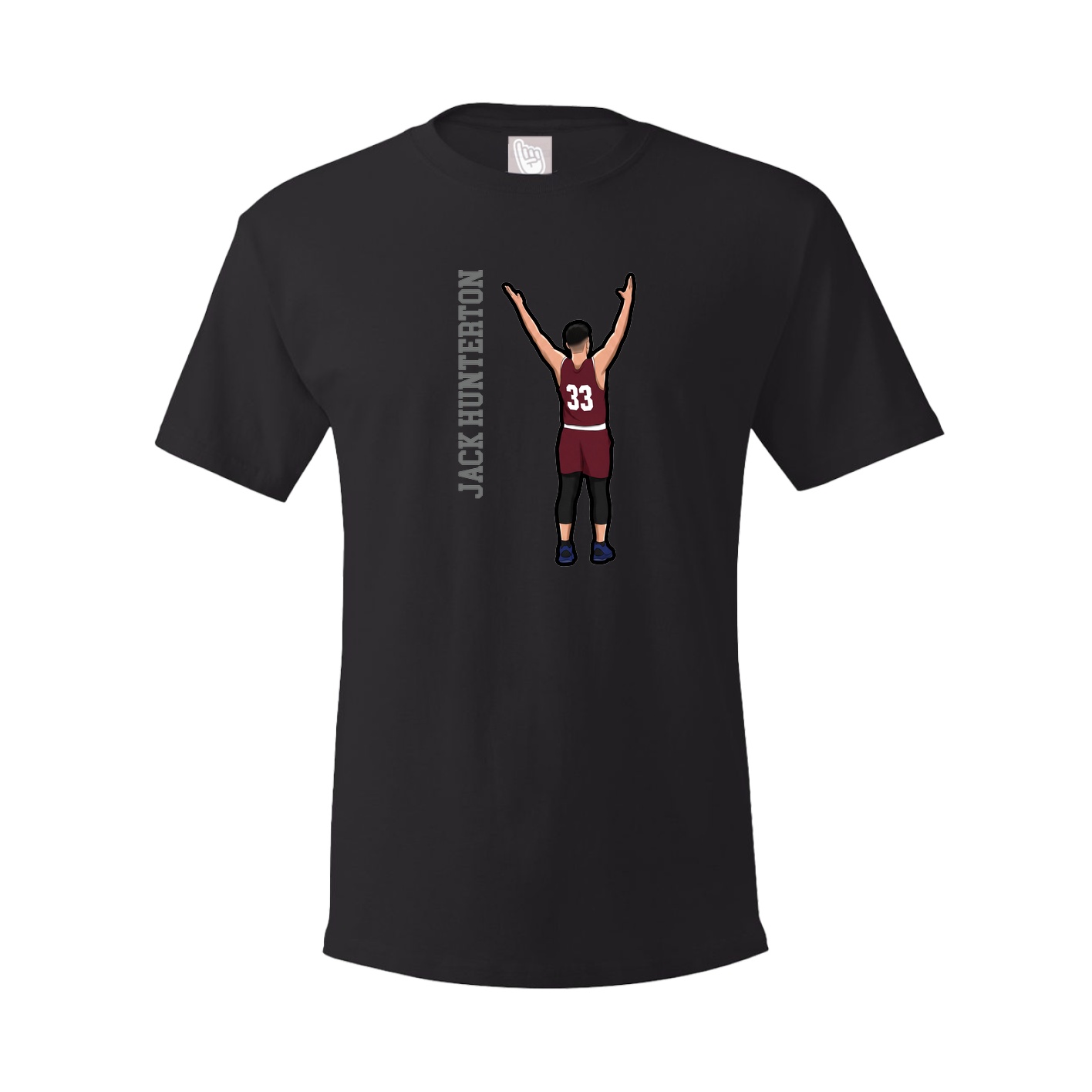 Youth Tee — Name Vertical in Black