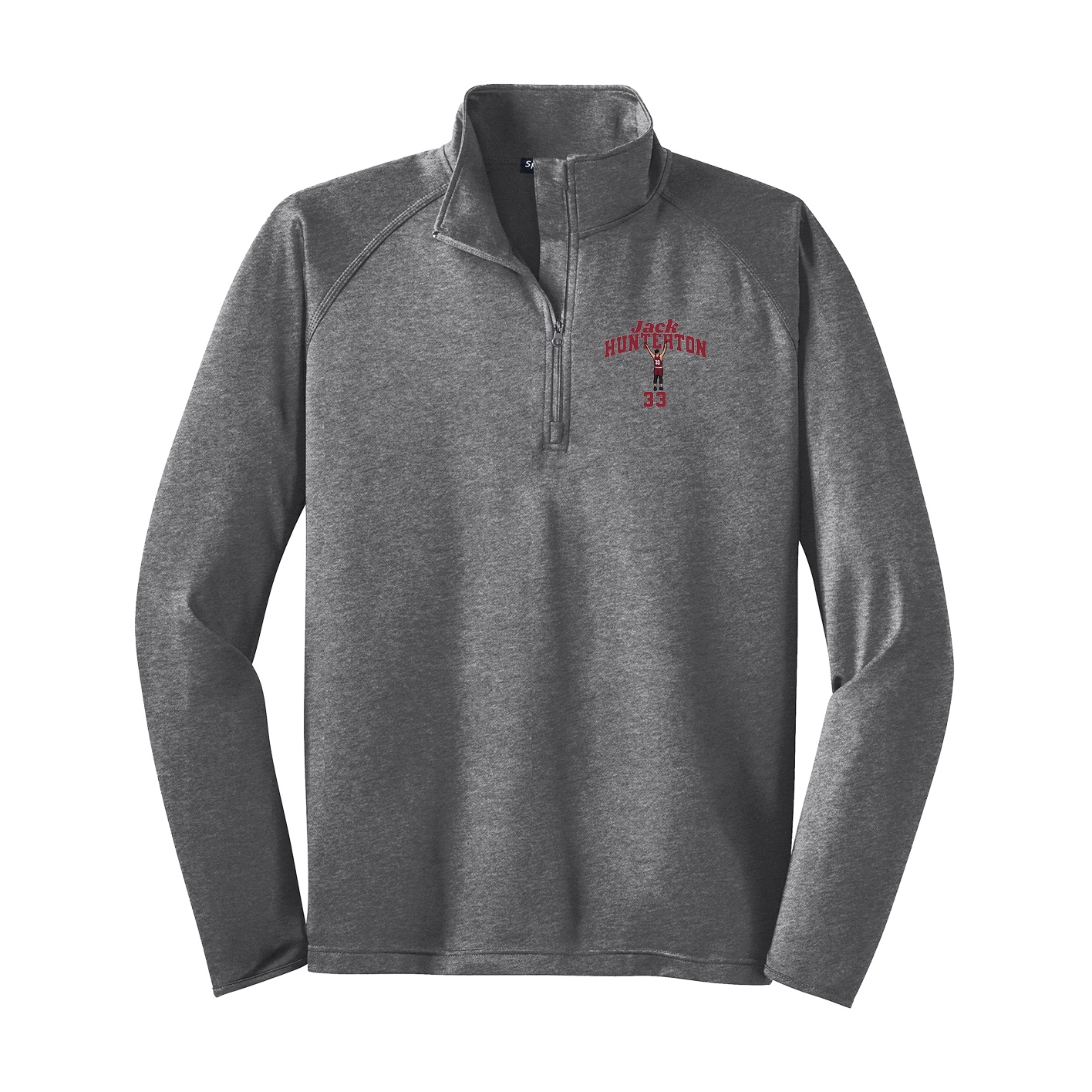 Q-Zip Pullover — Signature Arch in Grey