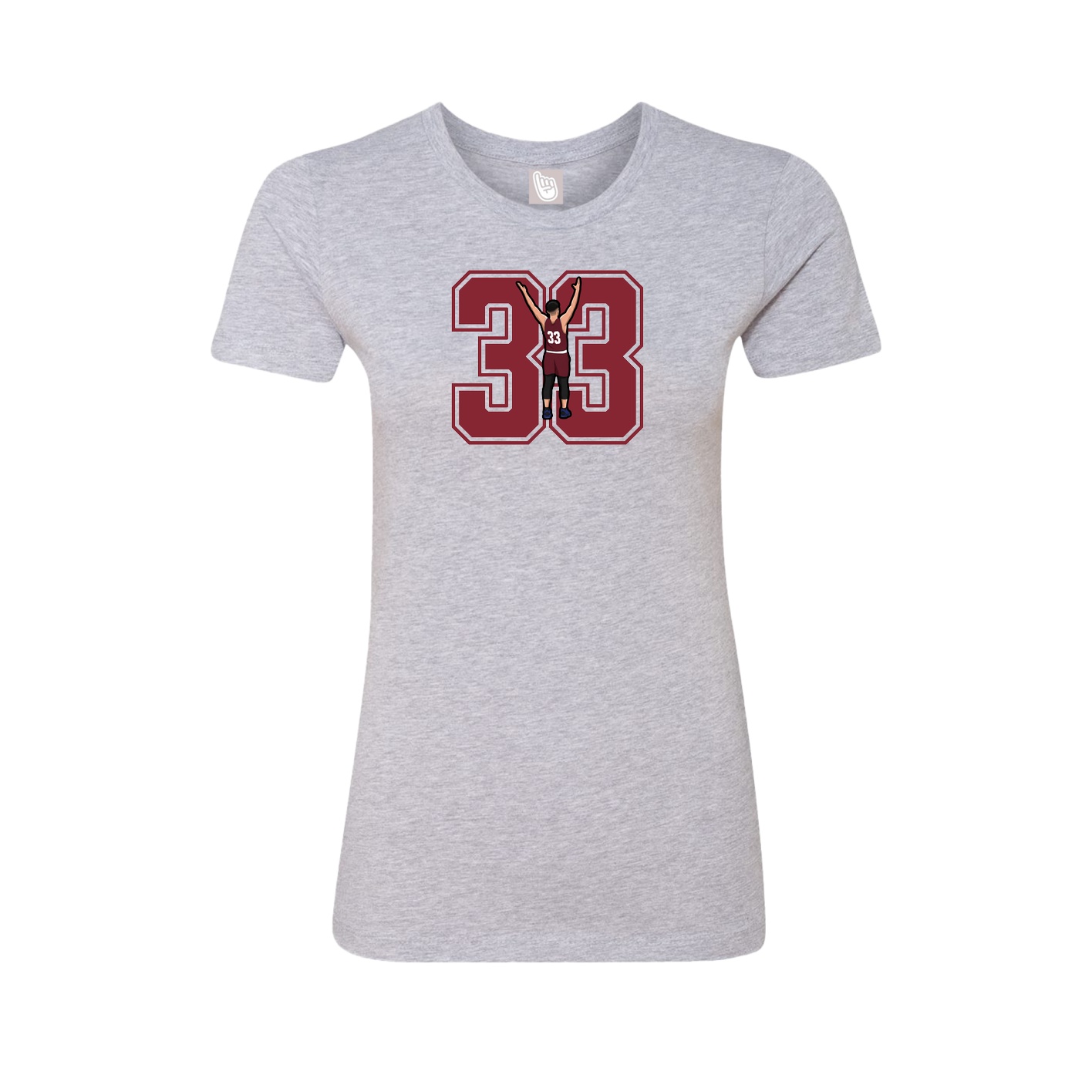 Womens Tee — Number in Grey