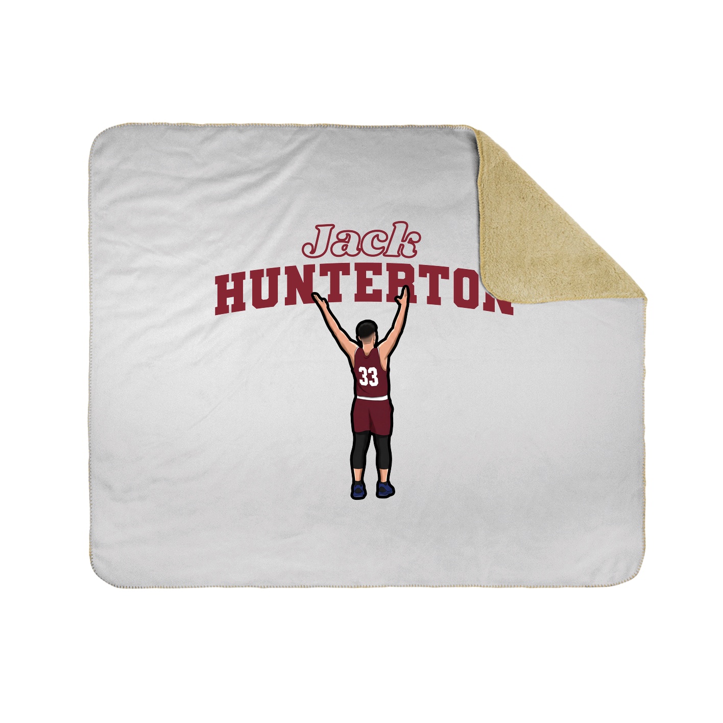 Throw Blanket — Name Arch in White