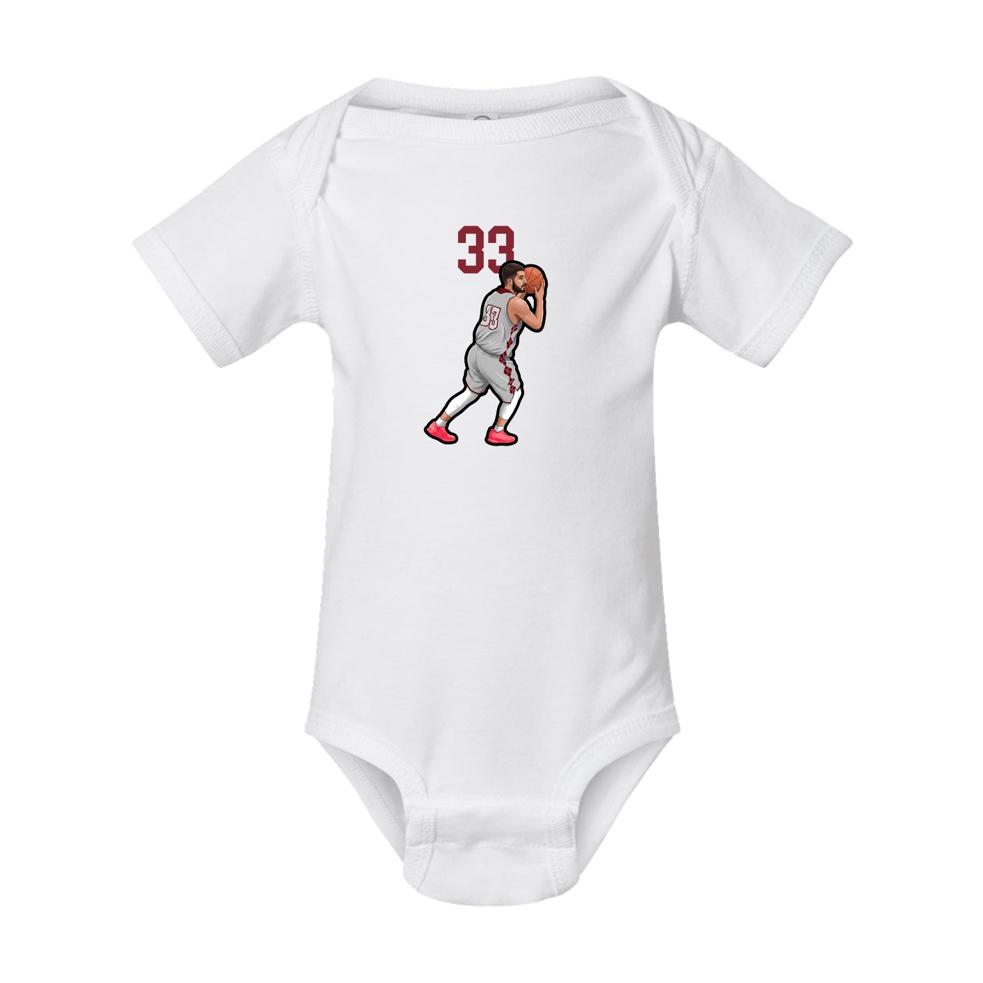 Baby Onesie — Number Top in White