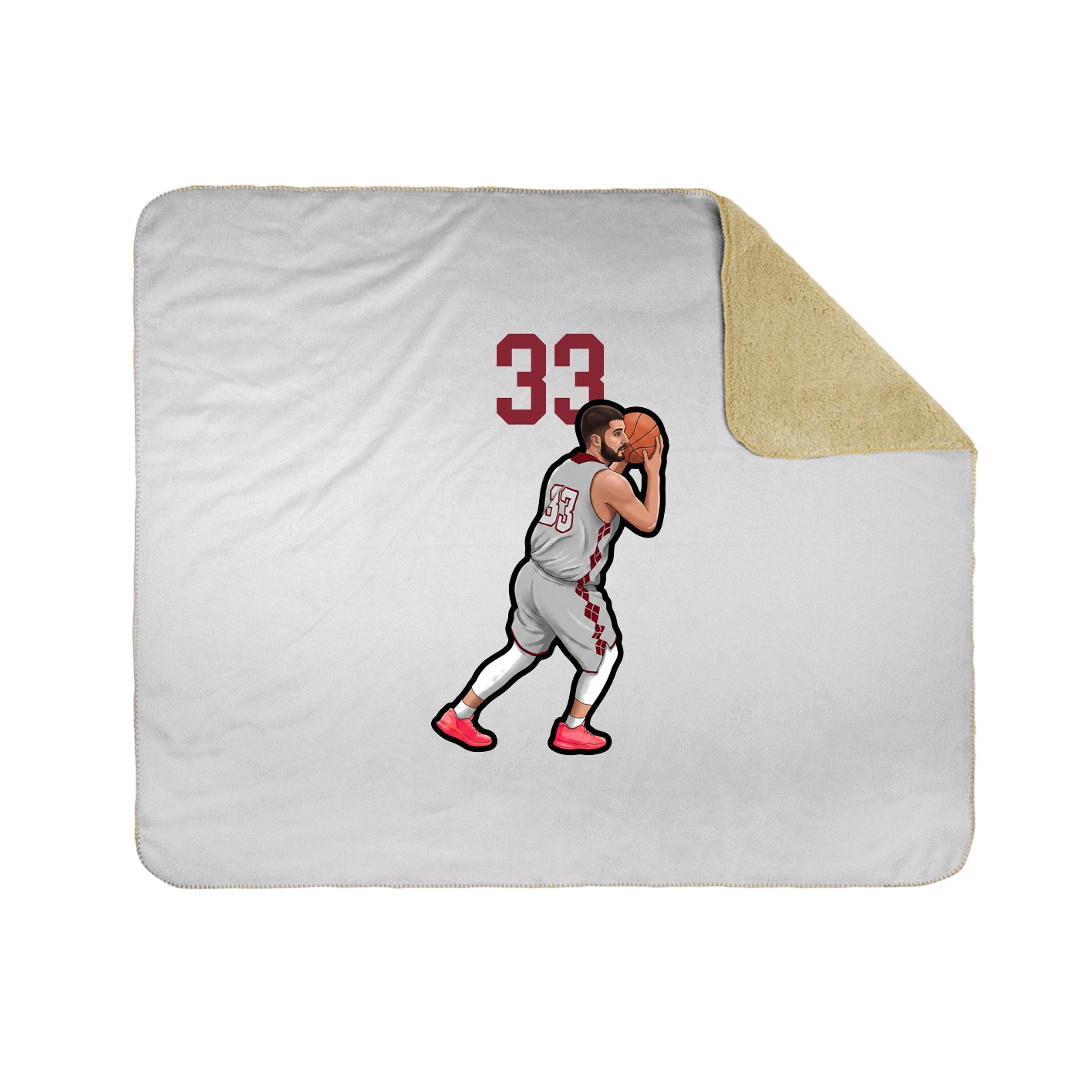 Throw Blanket — Number Top in White