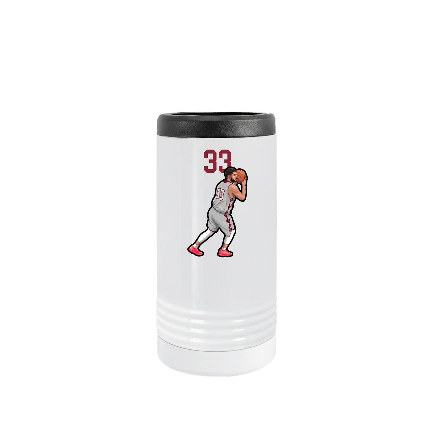 Slim Beverage Holder — Number Top in White