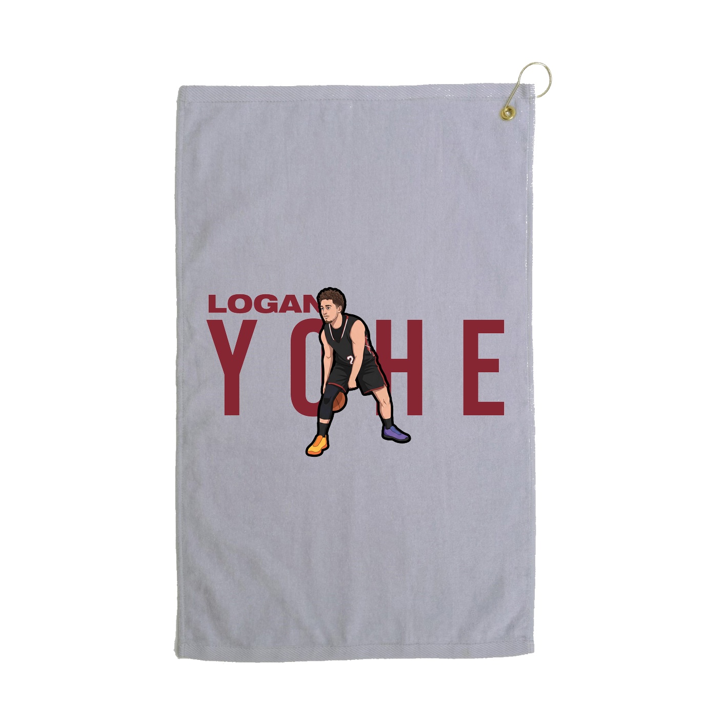Golf Towel — Player Name in Grey
