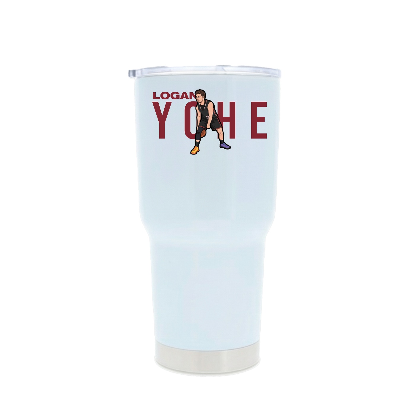 30oz Stainless Steel Tumbler — Player Name in White