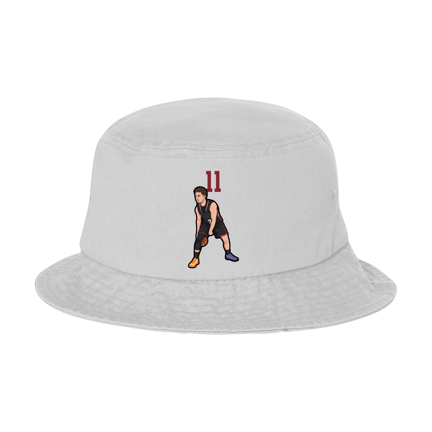 Bucket Cap — Number Top in White
