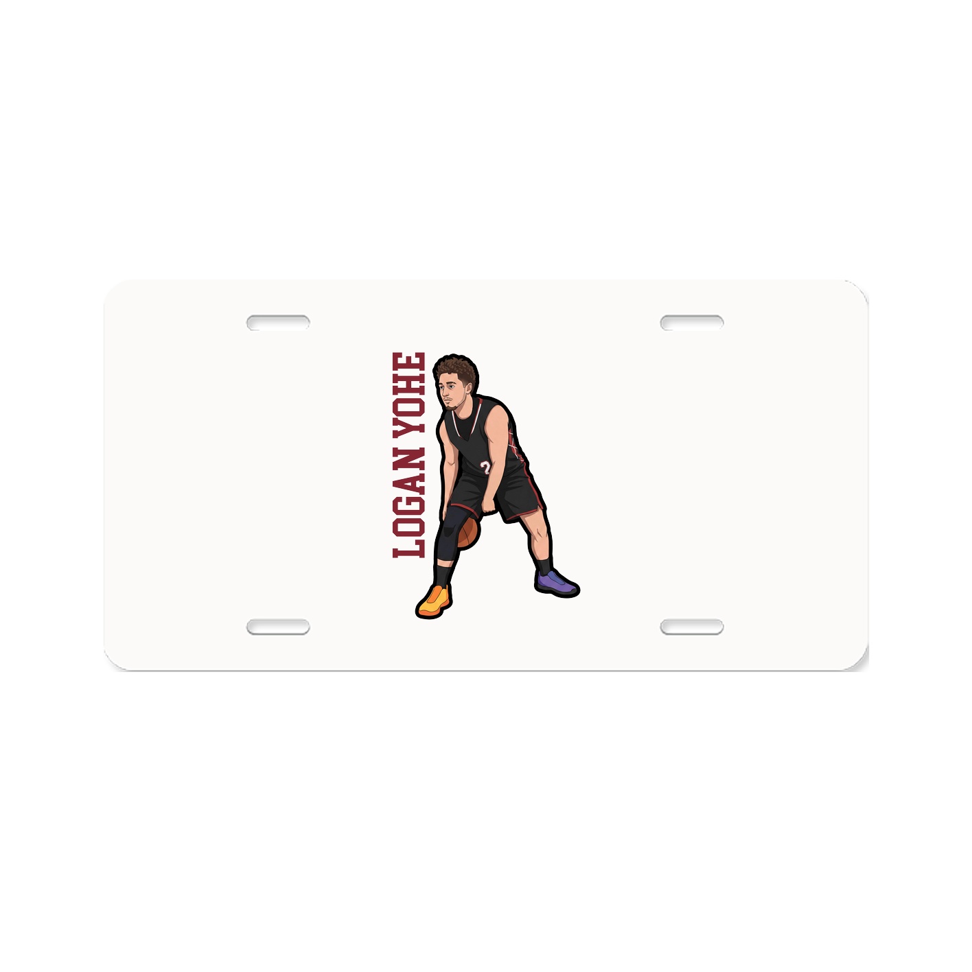 License Plate — Name Vertical in Classic