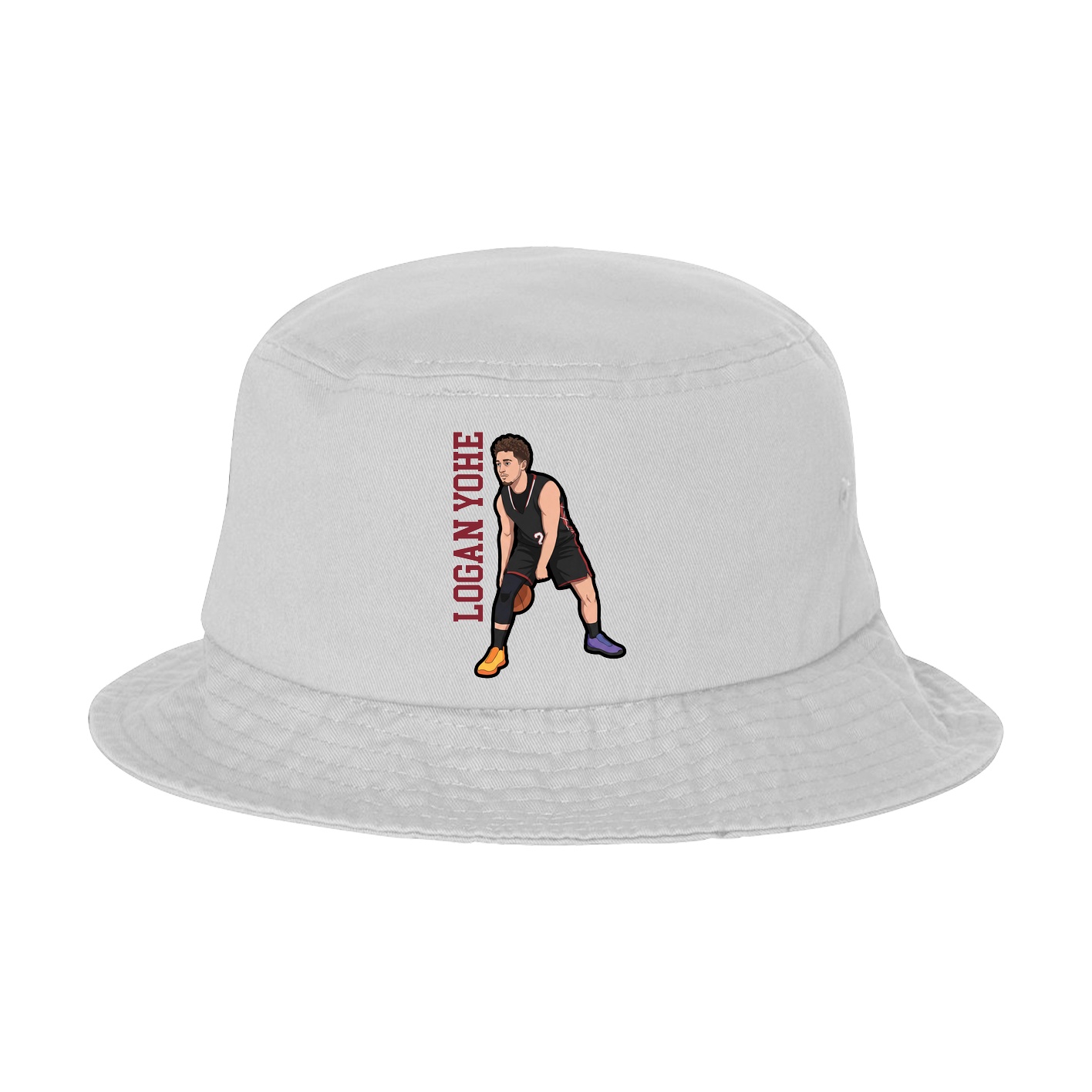 Bucket Cap — Name Vertical in White