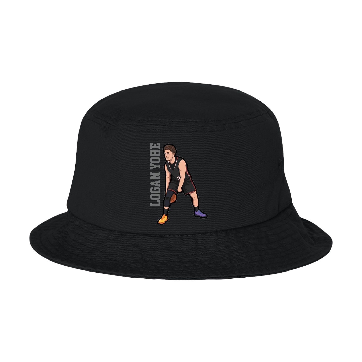 Bucket Cap — Name Vertical in Black