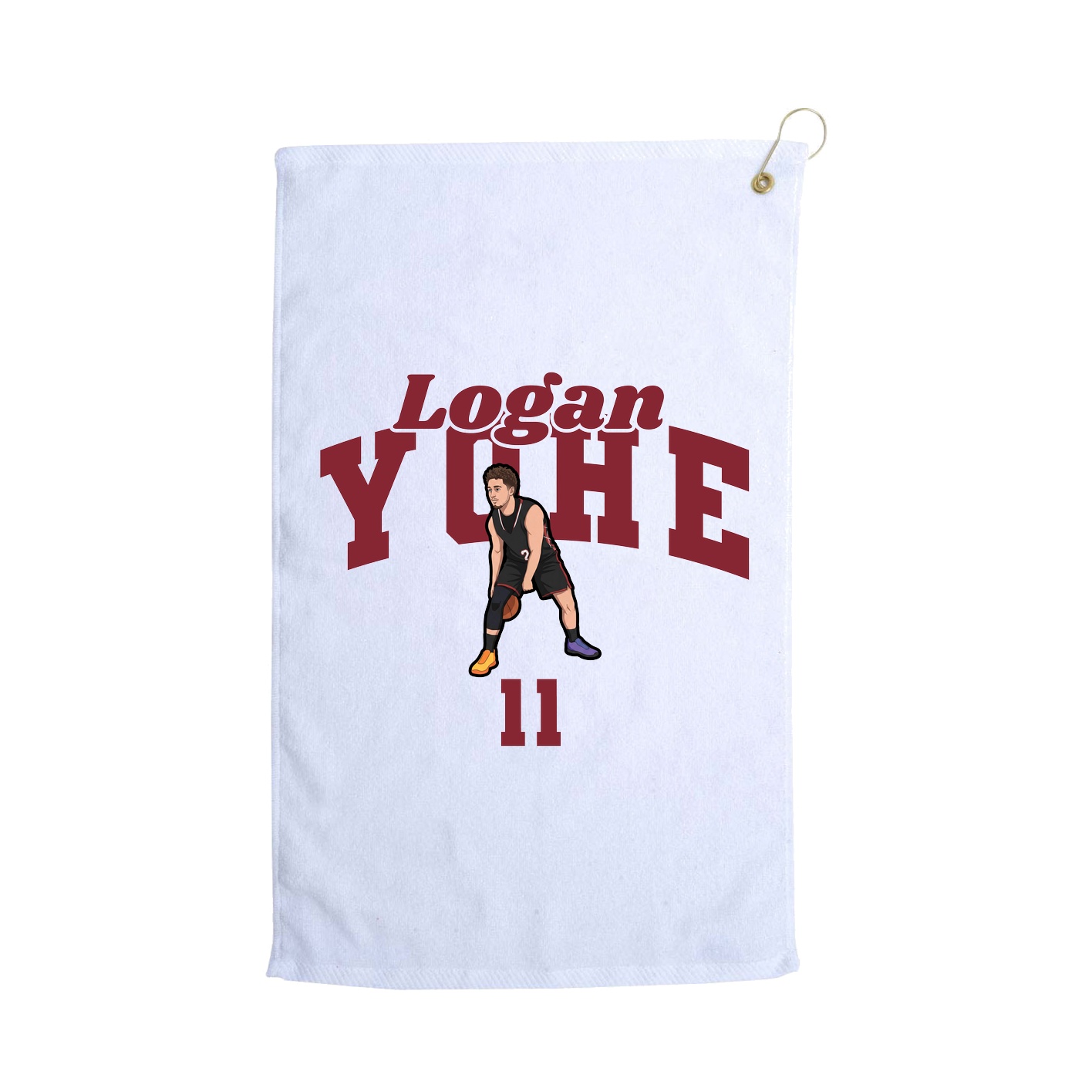 Golf Towel — Signature Arch in White