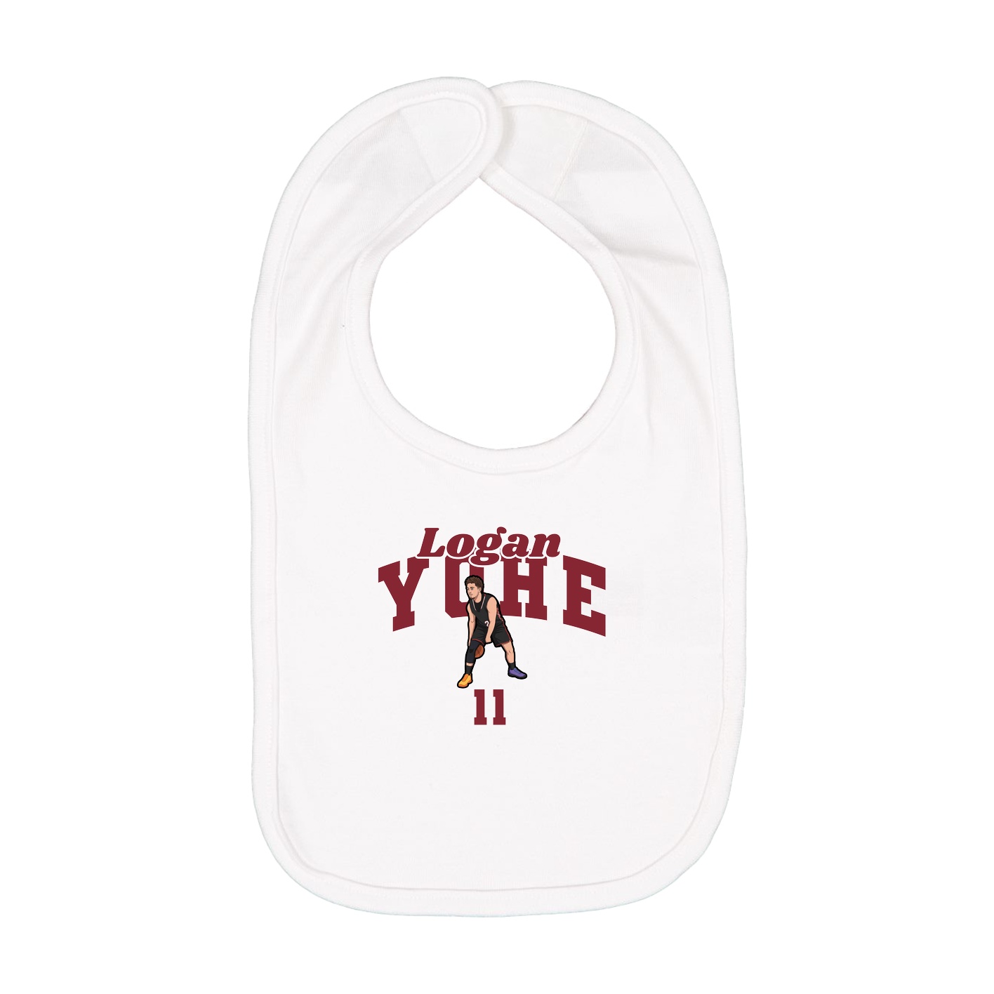 Infant Bib — Signature Arch in White