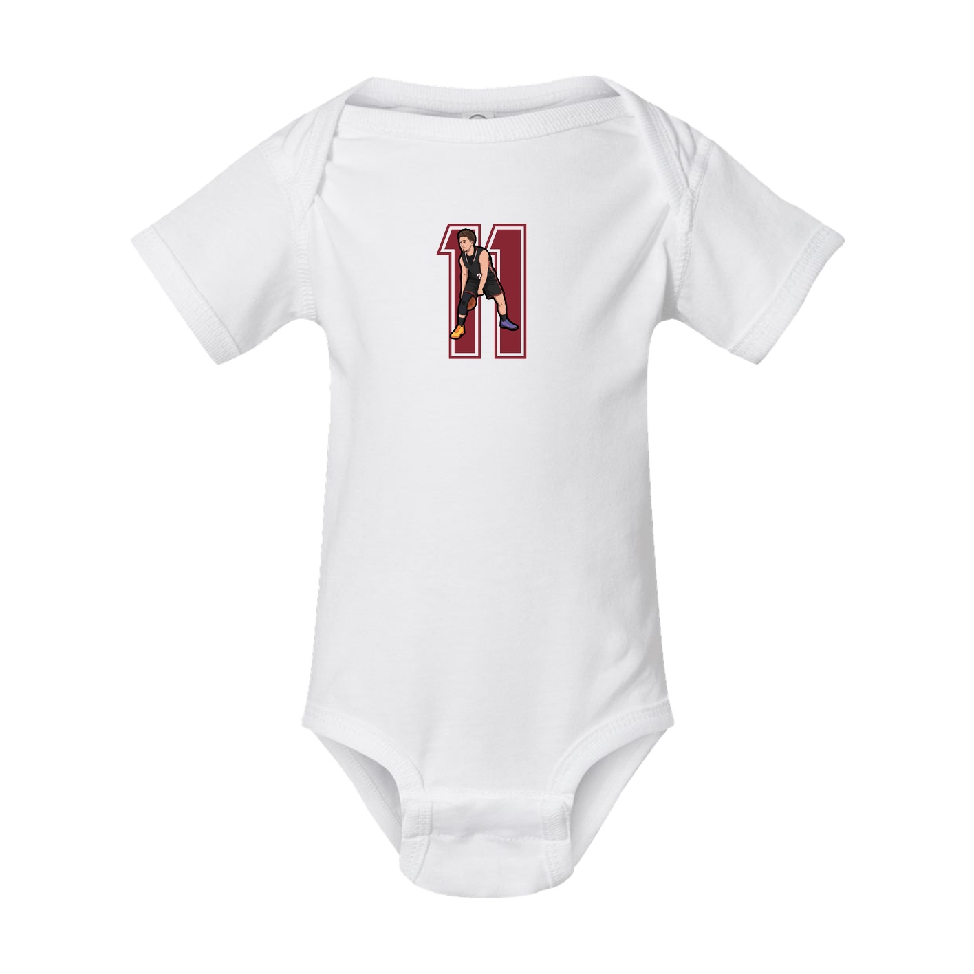 Baby Onesie — Number in White