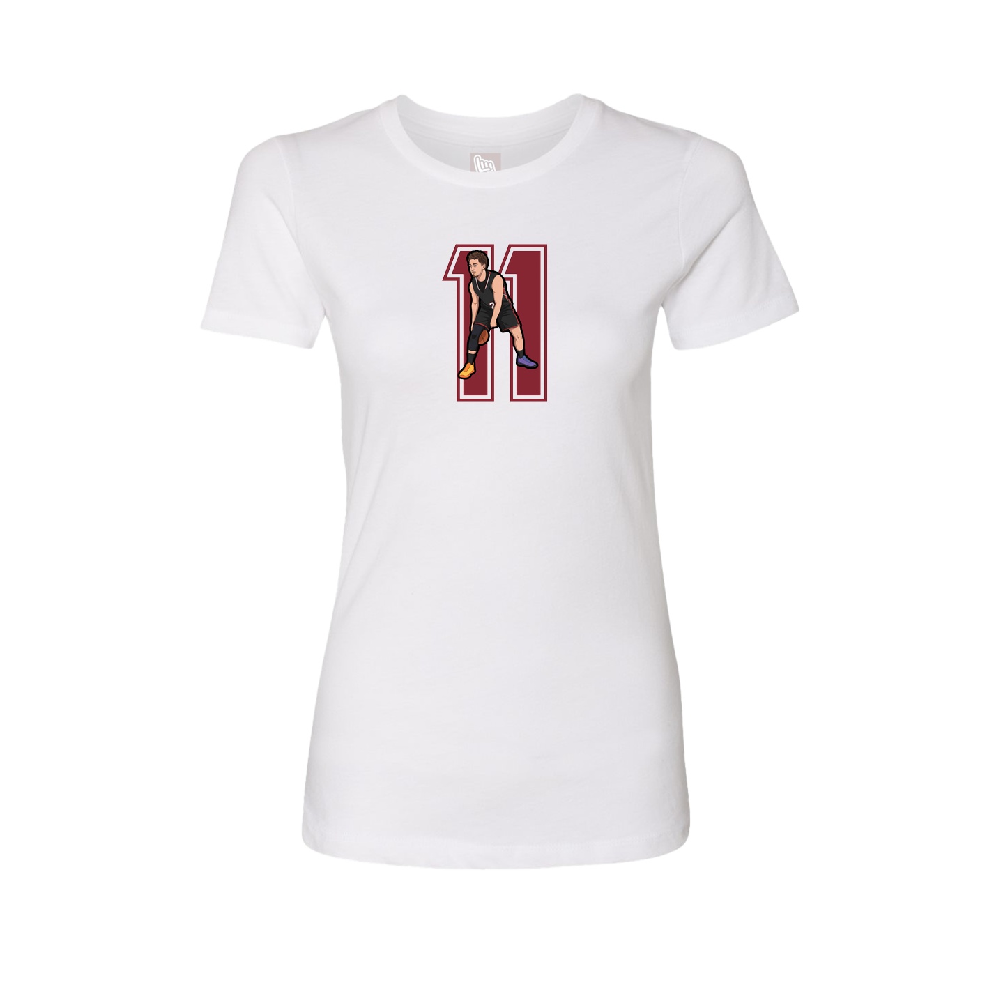 Womens Tee — Number in White