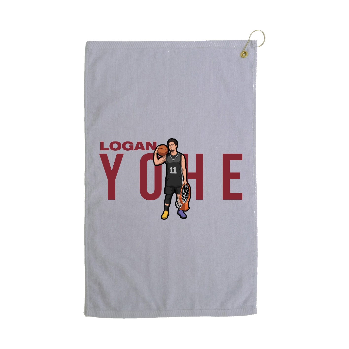Golf Towel — Player Name in Grey