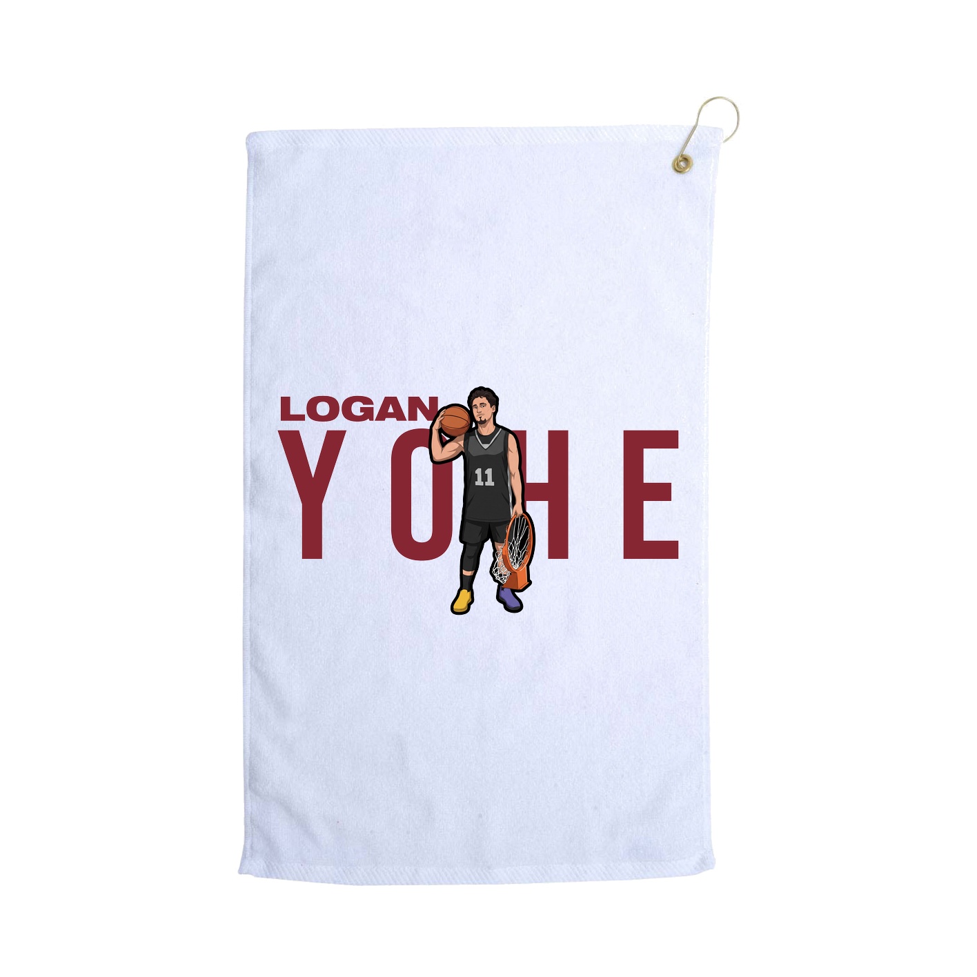 Golf Towel — Player Name in White