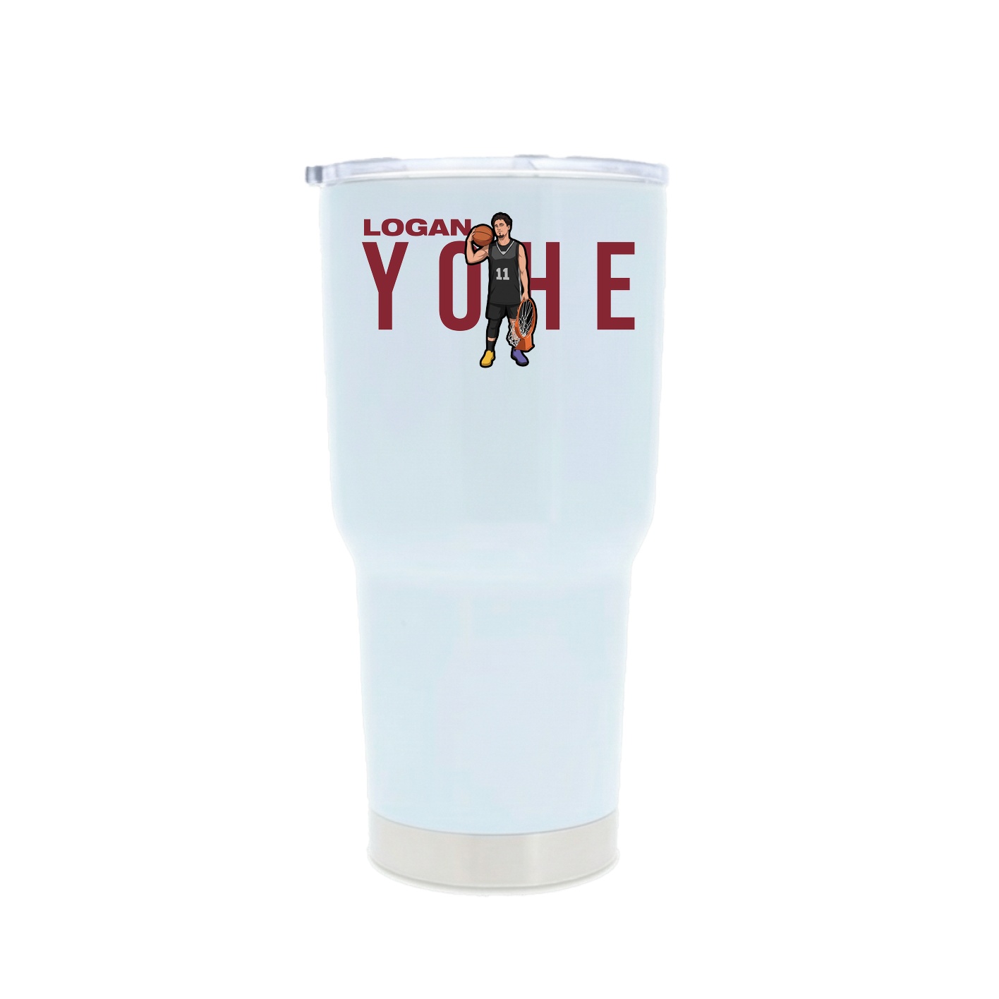 30oz Stainless Steel Tumbler — Player Name in White