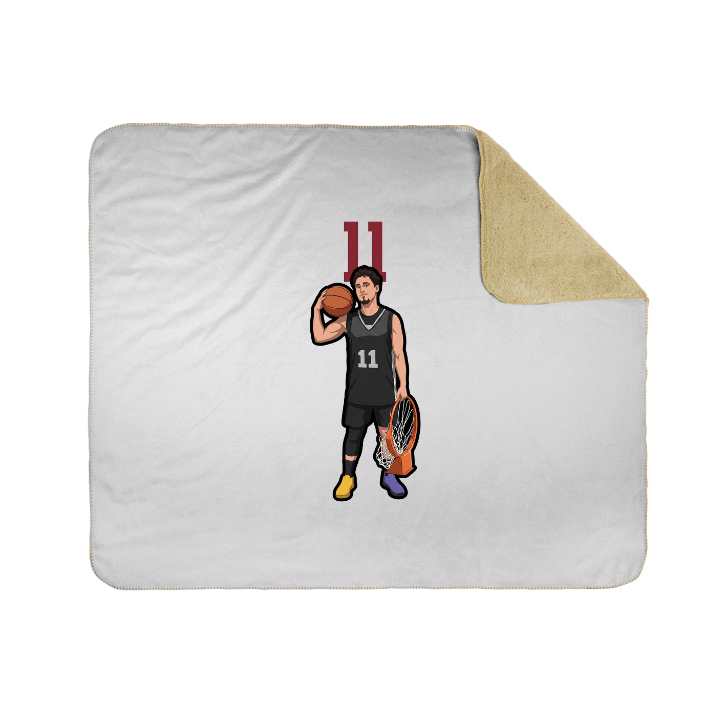 Throw Blanket — Number Top in White