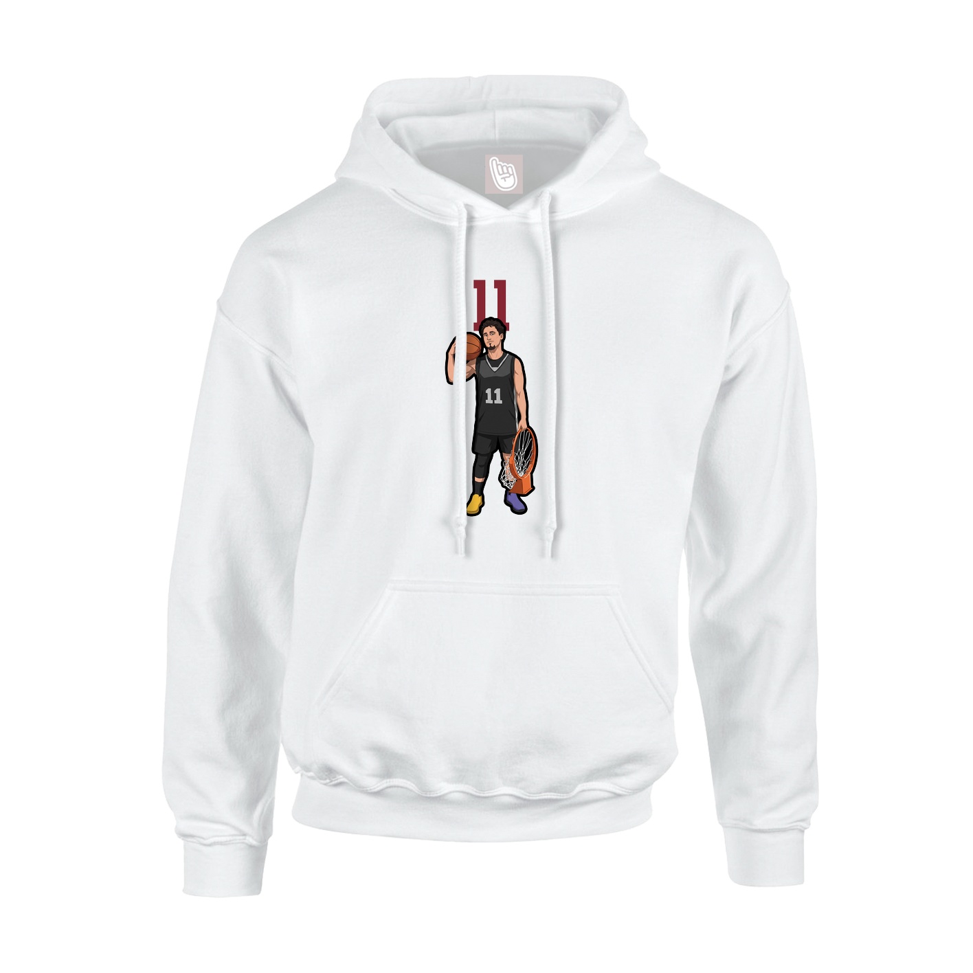 Hoodie — Number Top in White