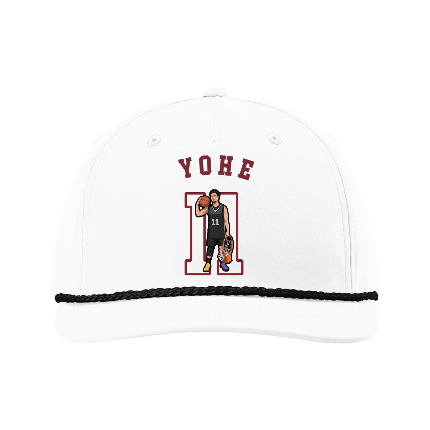 Five-Panel Classic Rope Cap — Shirsey Arch in White