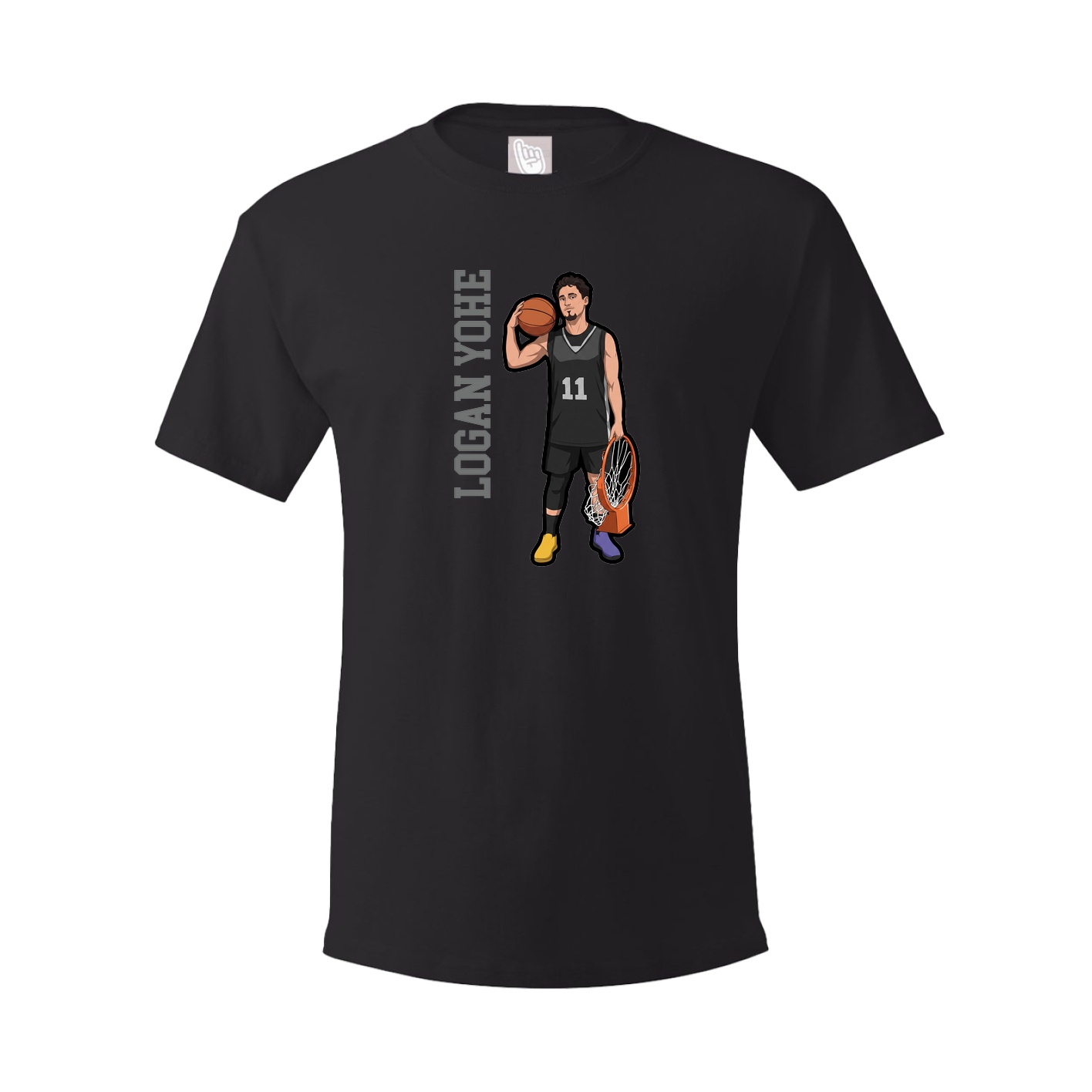 Tee — Name Vertical in Black
