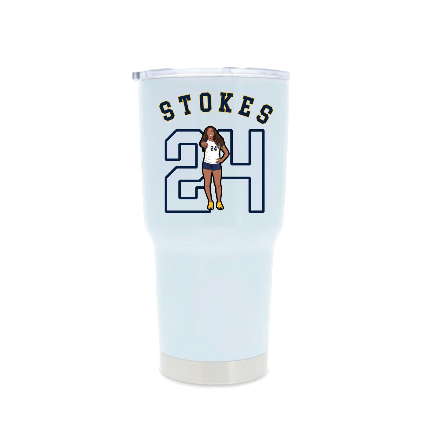 30oz Stainless Steel Tumbler — Shirsey Arch in White