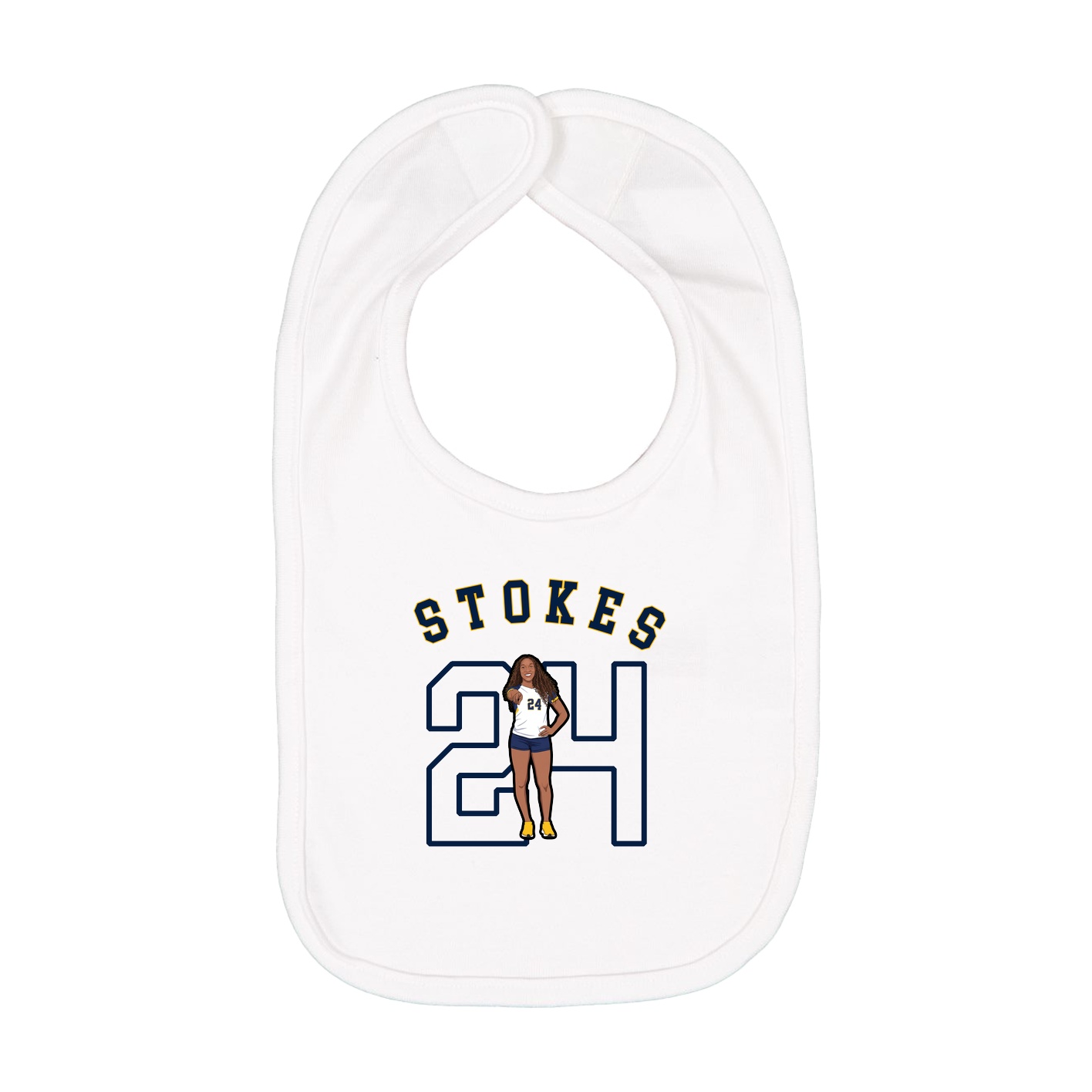Infant Bib — Shirsey Arch in White