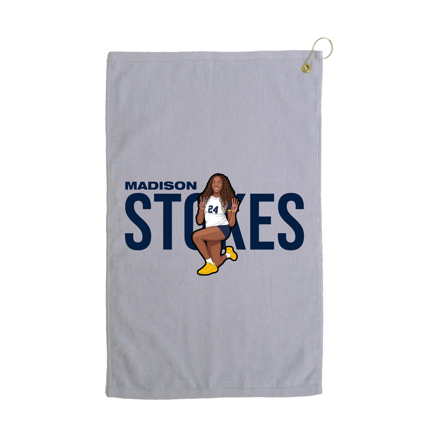 Golf Towel — Player Name in Grey