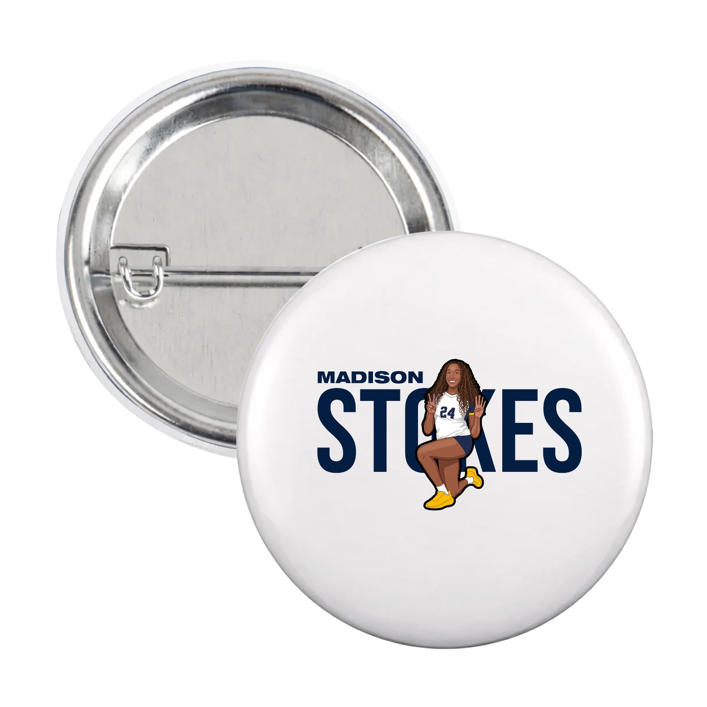 Game Day Button — Player Name in White