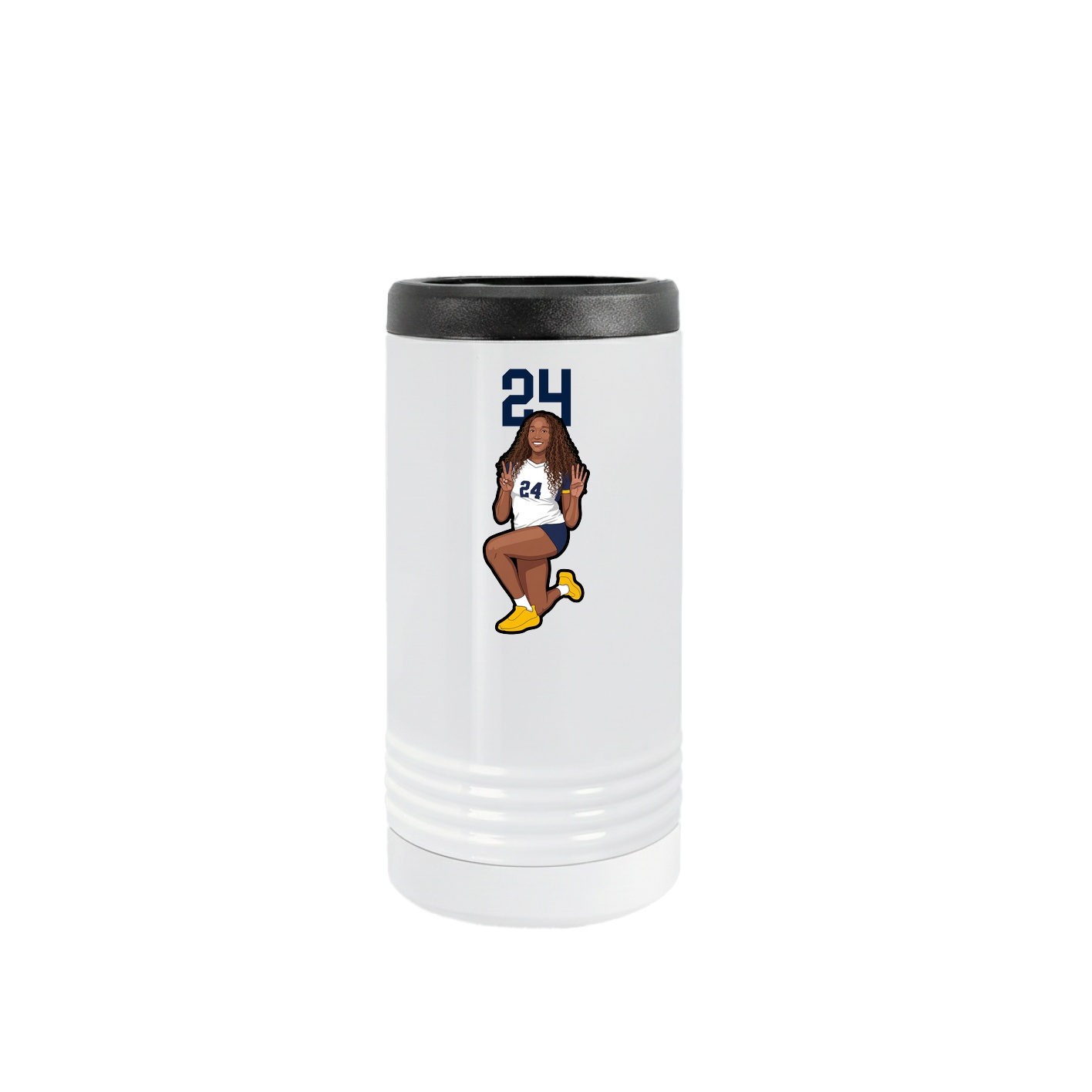 Slim Beverage Holder — Number Top in White