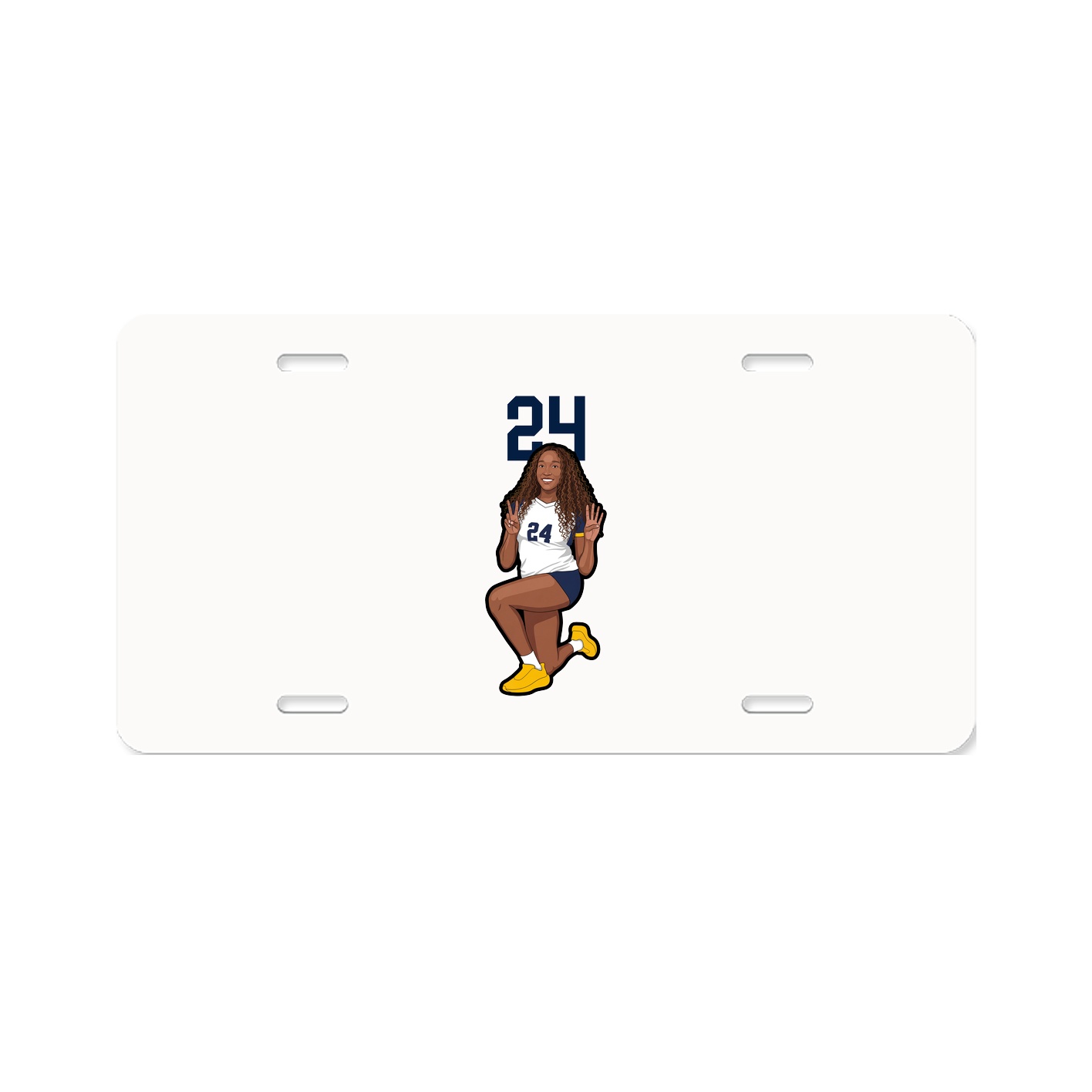 License Plate — Number Top in Classic