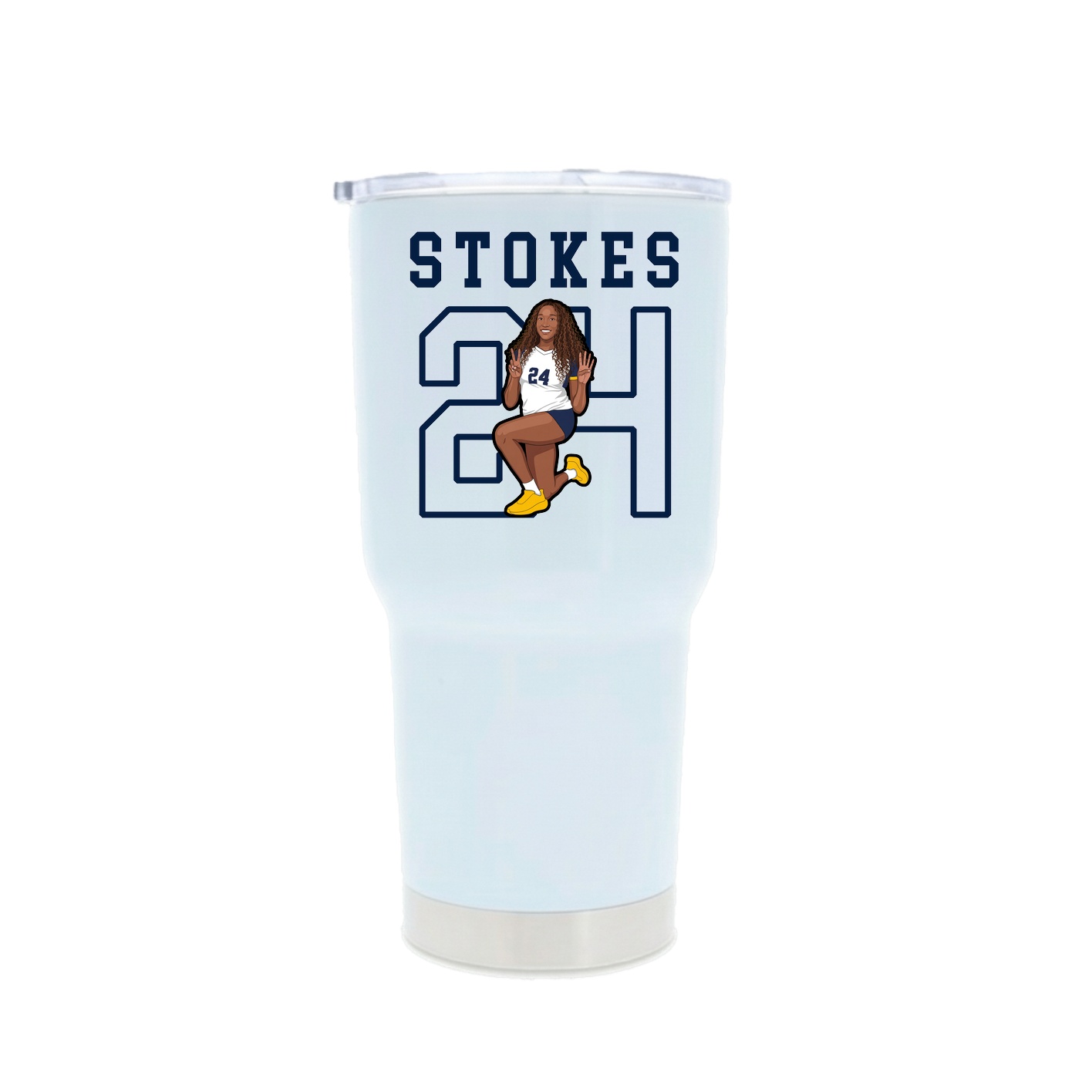 30oz Stainless Steel Tumbler — Shirsey in White