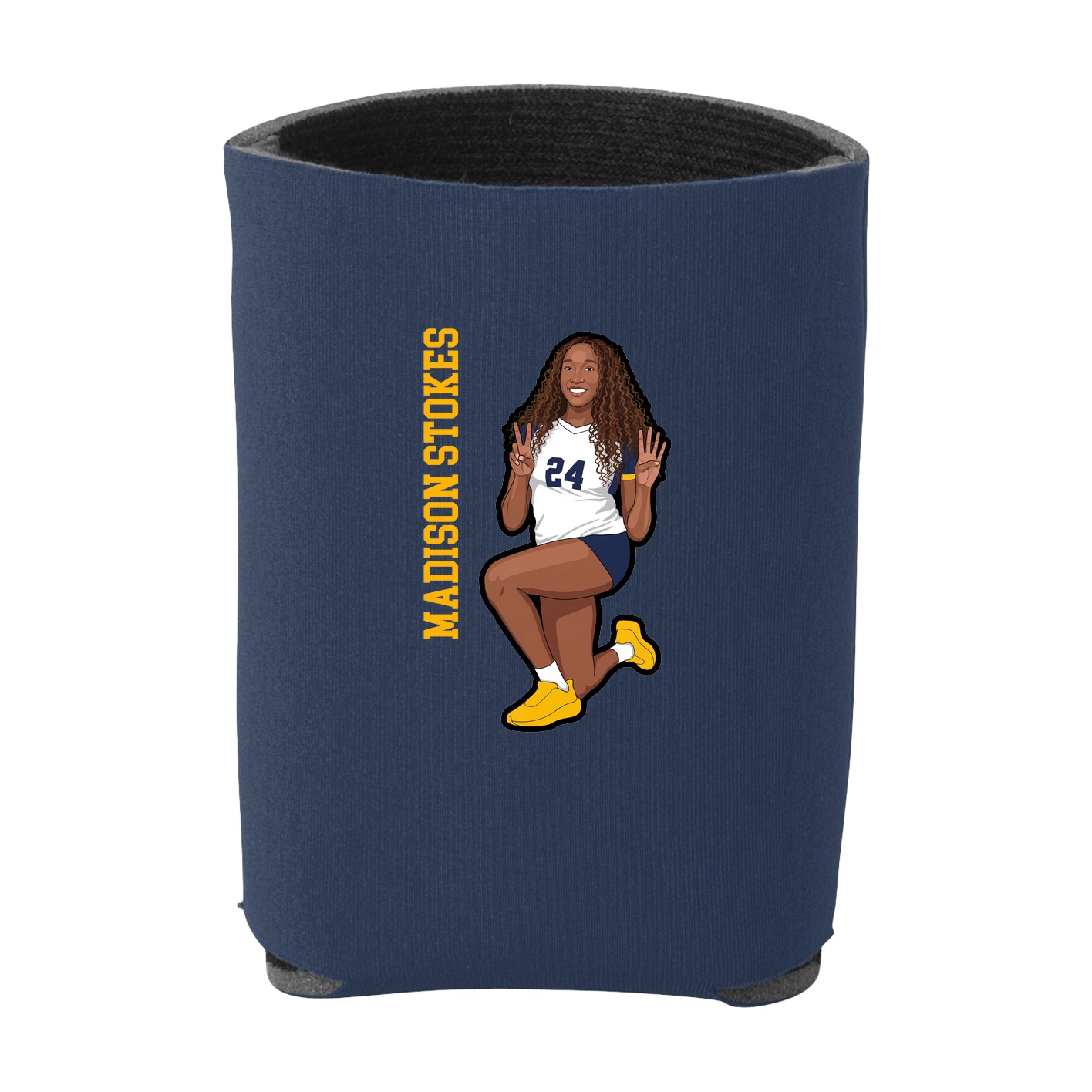 Can Holder — Name Vertical in Navy