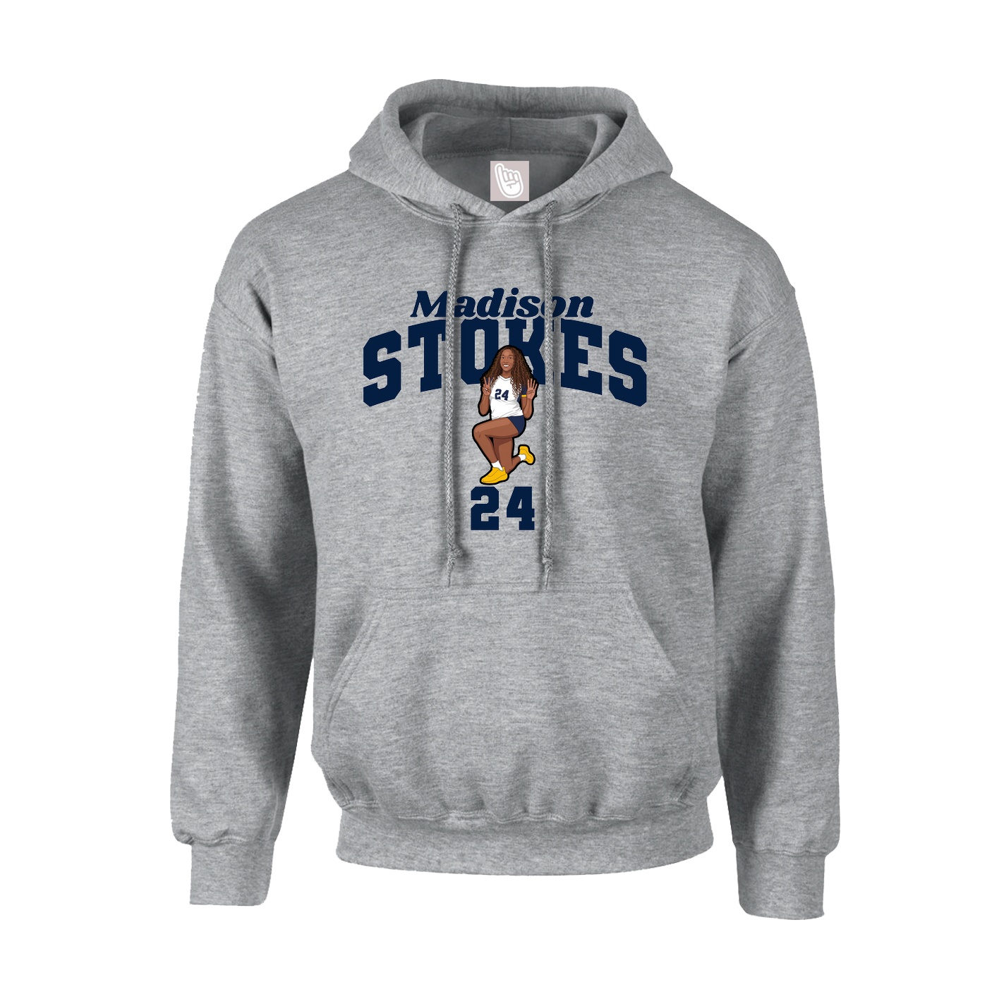 Youth Hoodie — Signature Arch in Grey