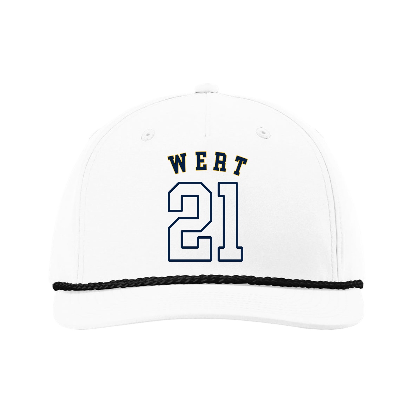 Five-Panel Classic Rope Cap — Shirsey Arch in White