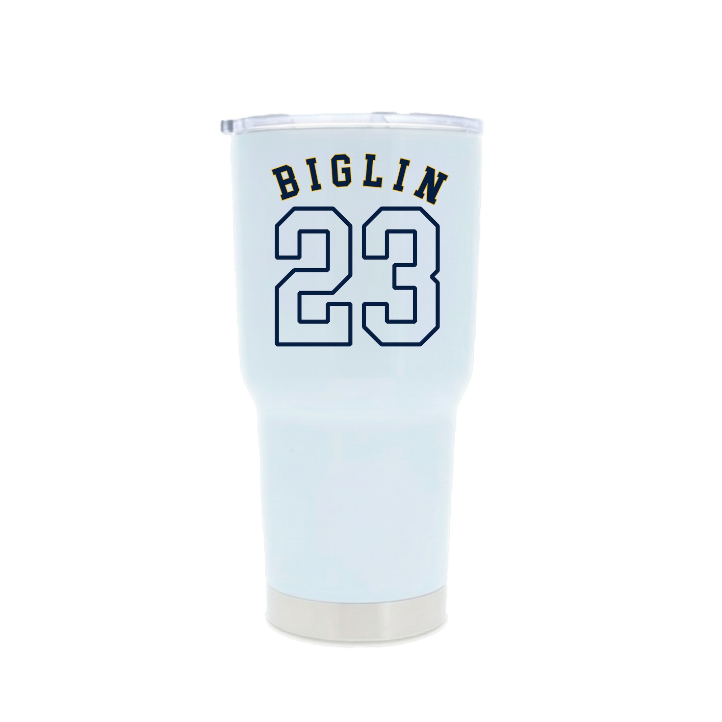 30oz Stainless Steel Tumbler — Shirsey Arch in White