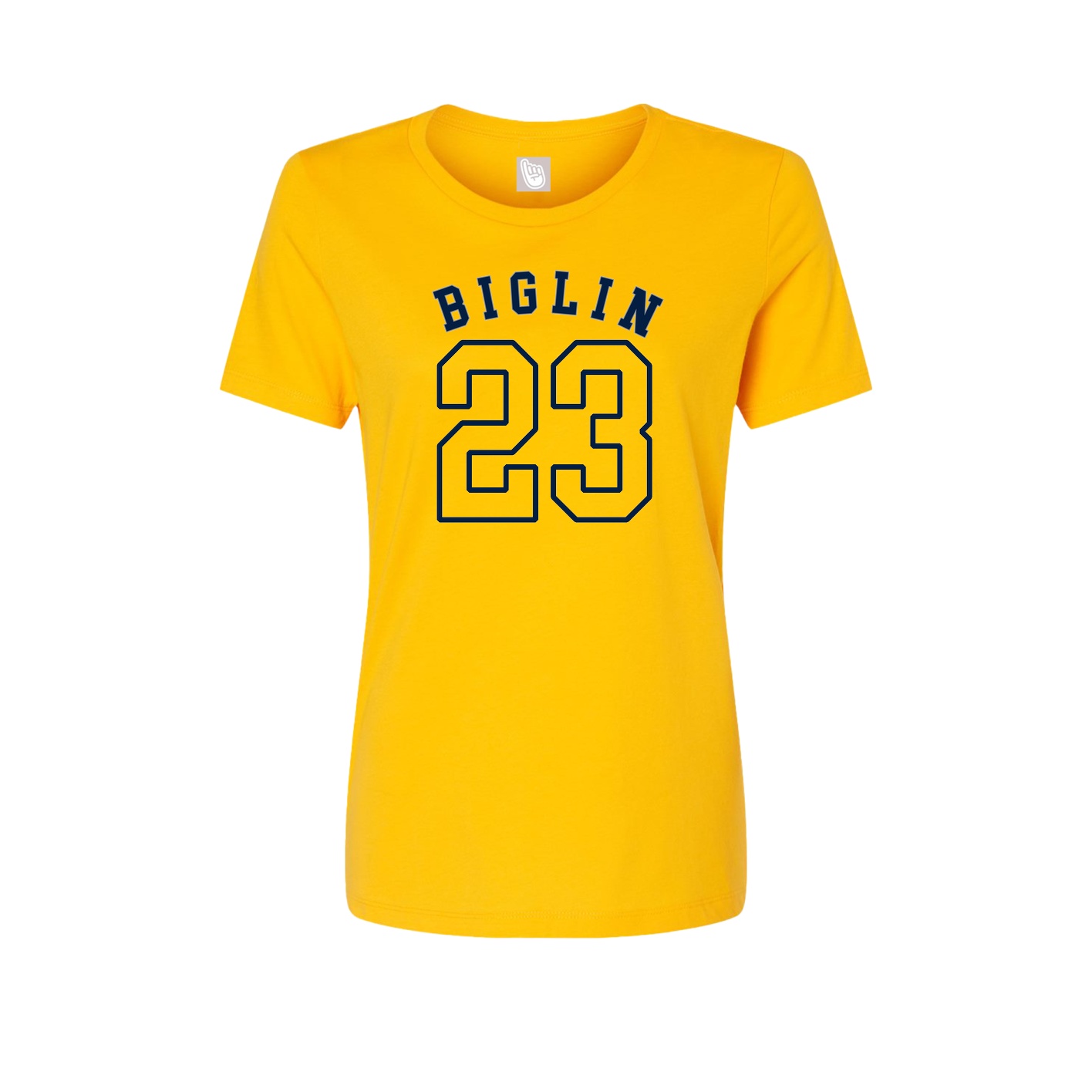 Fitted Women's Tee — Shirsey Arch in Gold